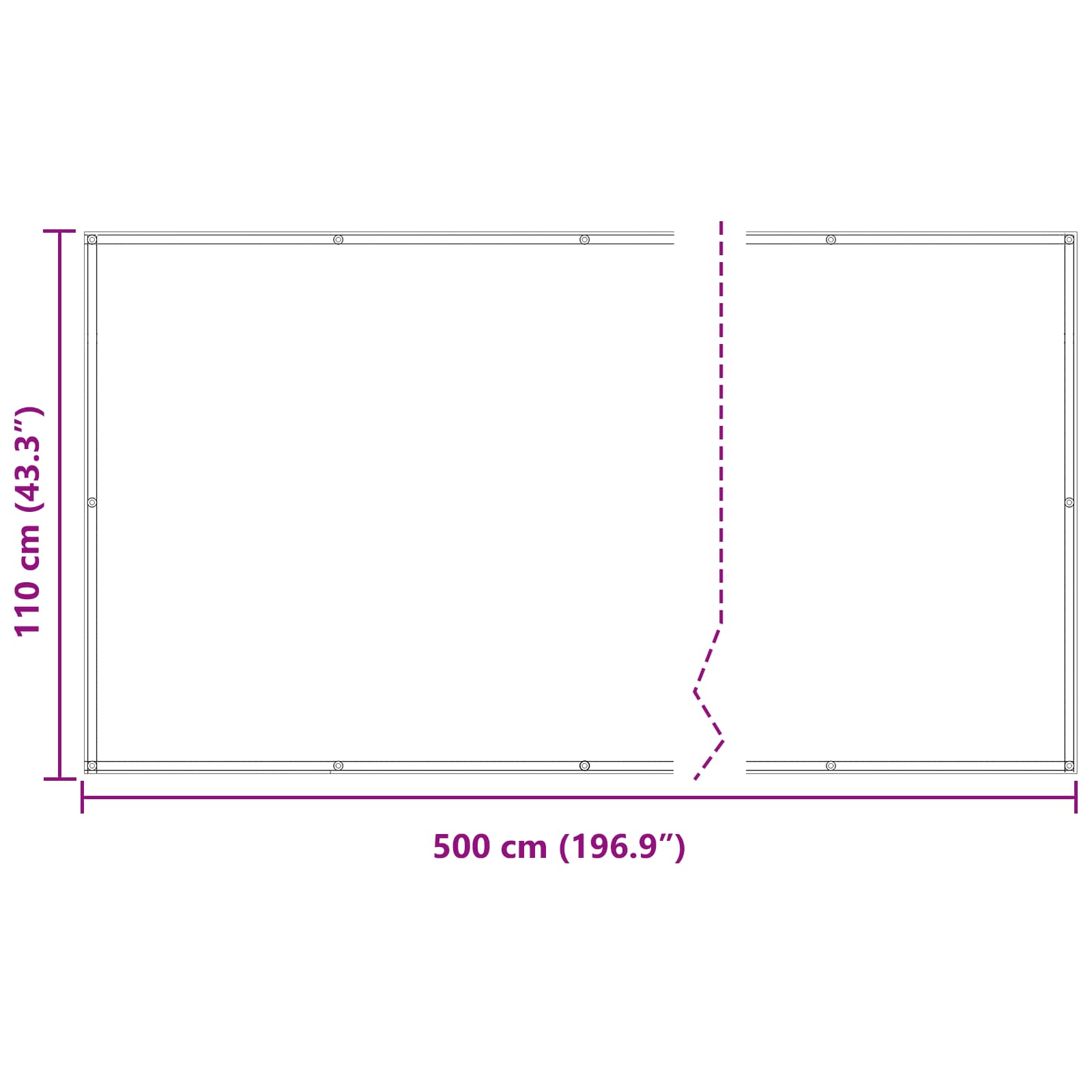 Balkon Scherm Bordeauxrood 110 x 500 cm Oxford Stof is nu te koop bij PeponiXL, paradijselijk wonen!
