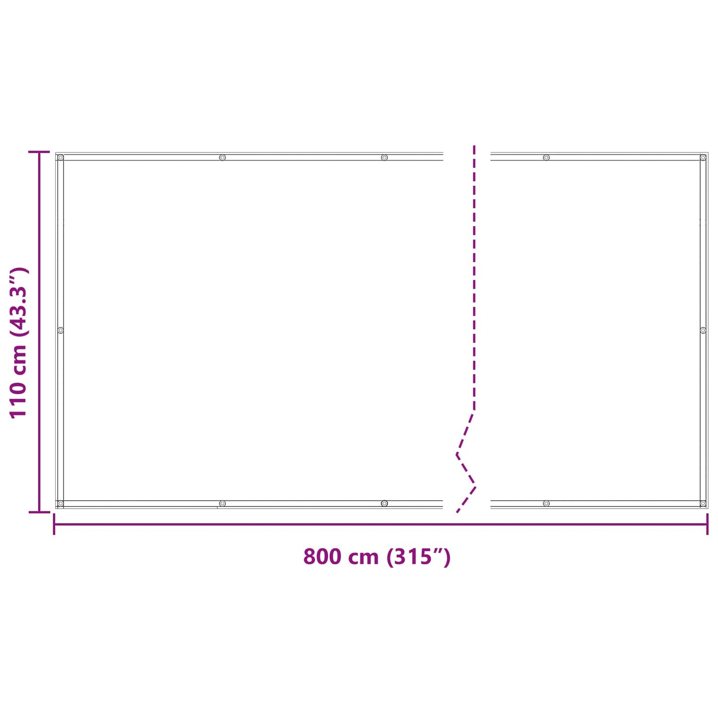 Balkon Scherm Bordeauxrood 110 x 800 cm Oxford Stof is nu te koop bij PeponiXL, paradijselijk wonen!
