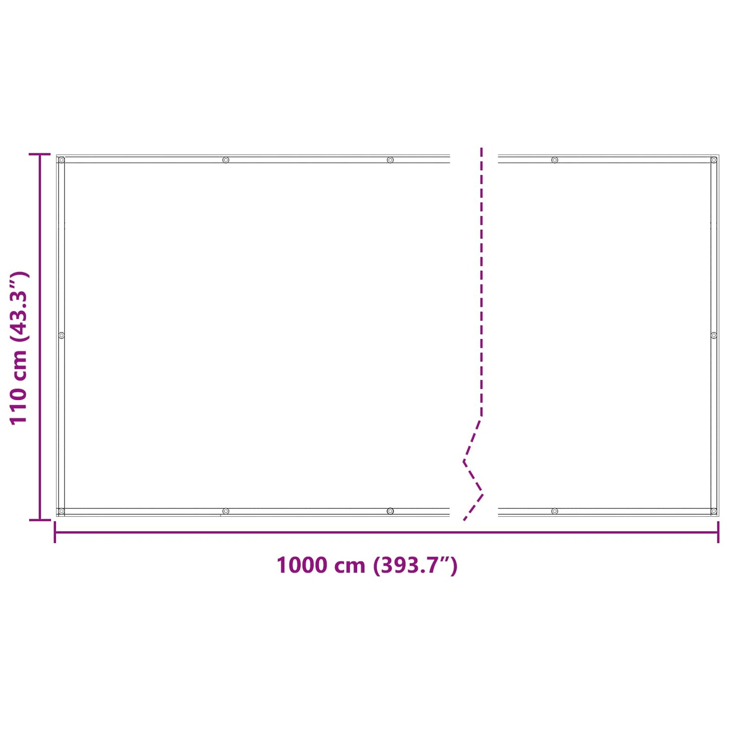 Balkon Scherm Bordeauxrood 110 x 1000 cm Oxford Stof is nu te koop bij PeponiXL, paradijselijk wonen!