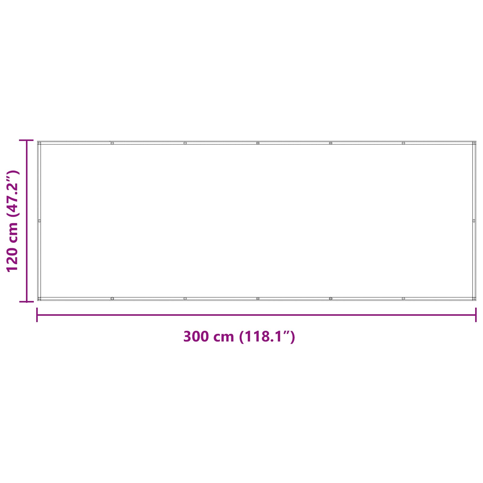 Balkon Scherm Bordeauxrood 120 x 300 cm PU gecoat oxford alu is nu te koop bij PeponiXL, paradijselijk wonen!