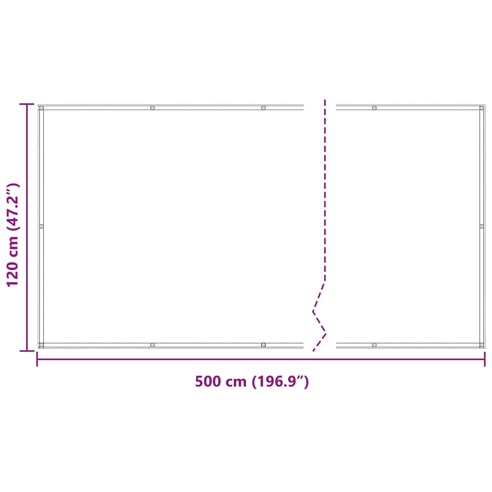Balkon Scherm Bordeauxrood 120 x 500 cm PU gecoat oxford alu is nu te koop bij PeponiXL, paradijselijk wonen!