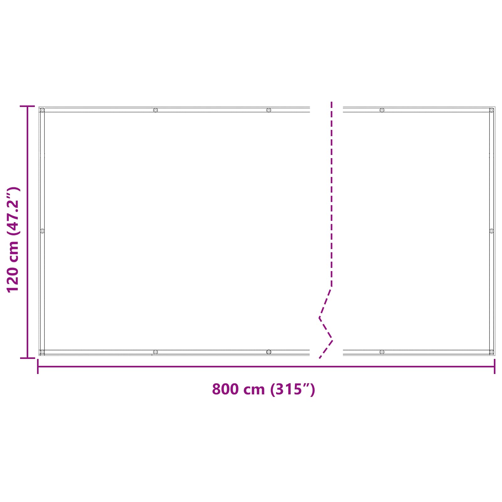 Balkon Scherm Bordeauxrood 120 x 800 cm PU gecoat oxford alu is nu te koop bij PeponiXL, paradijselijk wonen!