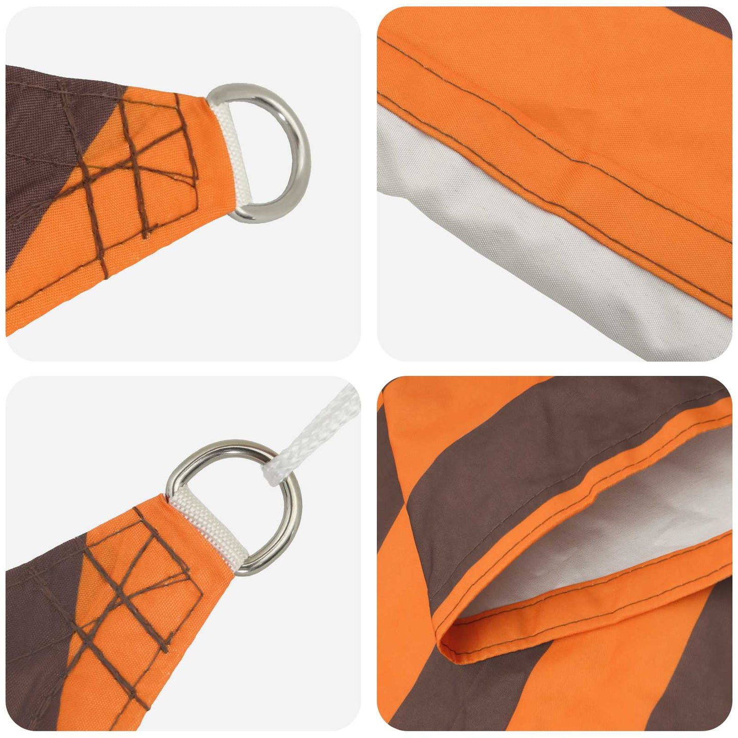 Zonneschaduwzeil Oranje en Bruin 2 x 2 m 100% Polyester Oxford is nu te koop bij PeponiXL, paradijselijk wonen!