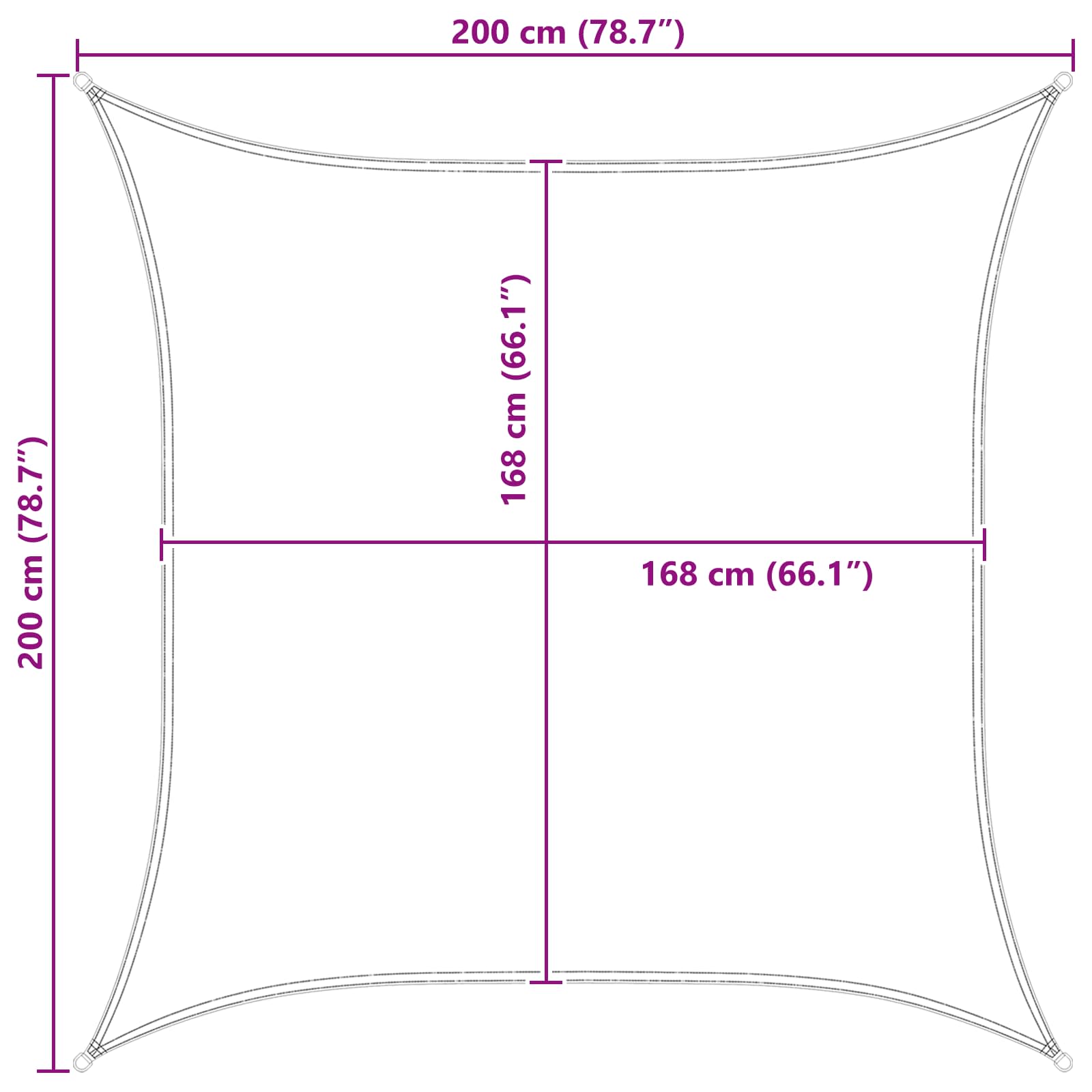 Zonneschaduwzeil Oranje en Bruin 2 x 2 m 100% Polyester Oxford is nu te koop bij PeponiXL, paradijselijk wonen!