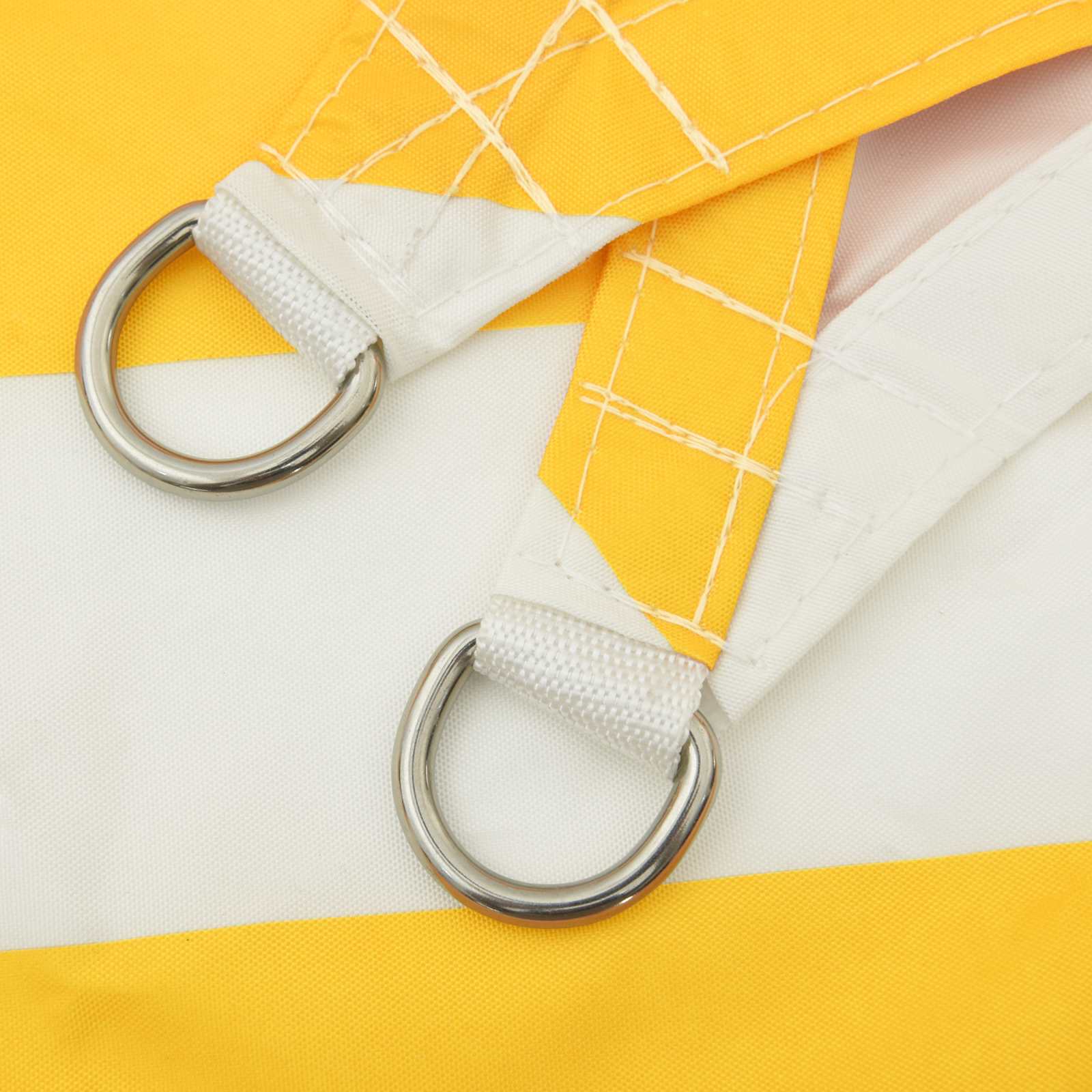 Zonneschaduwzeil Geel en Wit 3 x 4 x 4 m 100% Polyester Oxford is nu te koop bij PeponiXL, paradijselijk wonen!