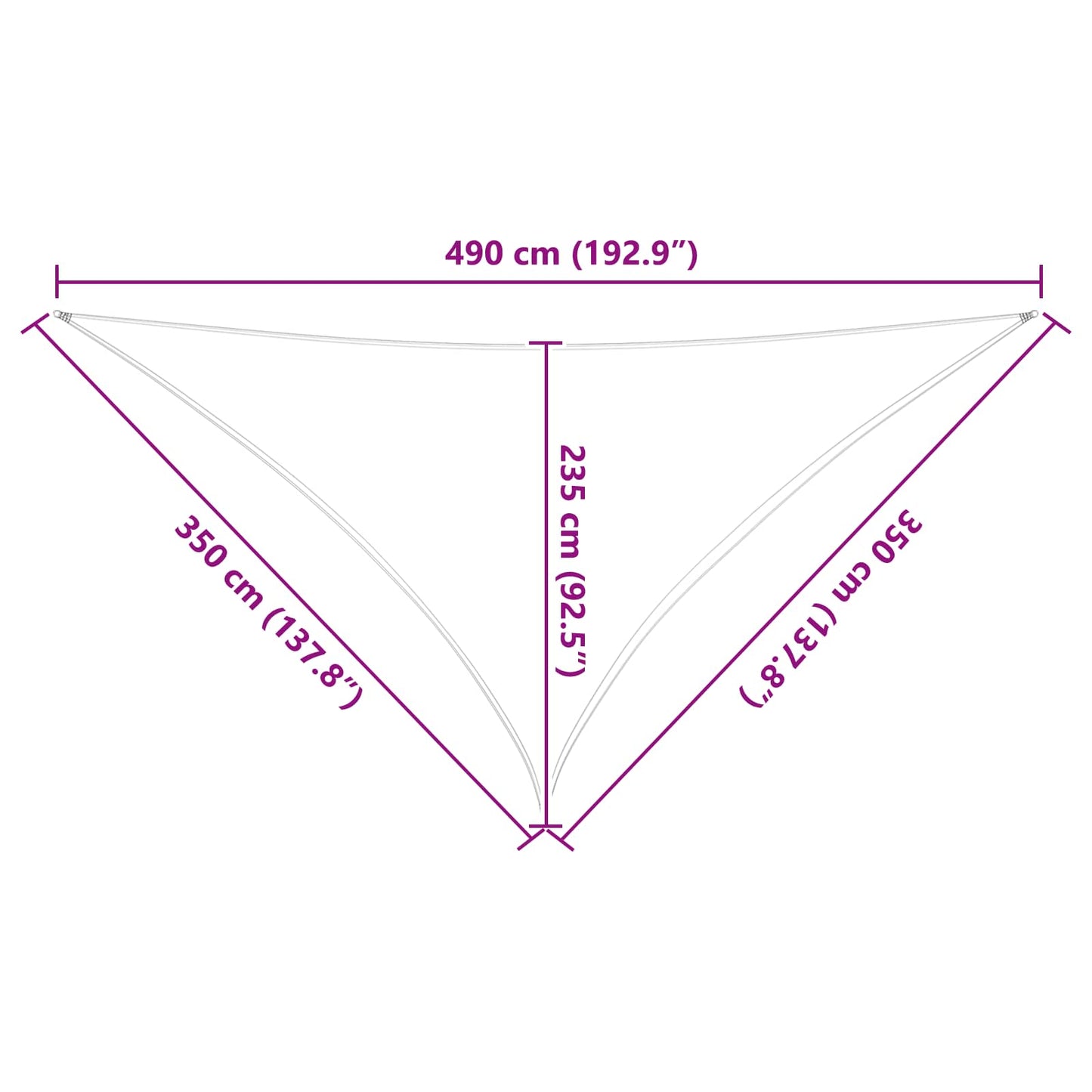 Zonneschaduwzeil Geel en Wit 3,5 x 3,5 x 4,9 m is nu te koop bij PeponiXL, paradijselijk wonen!