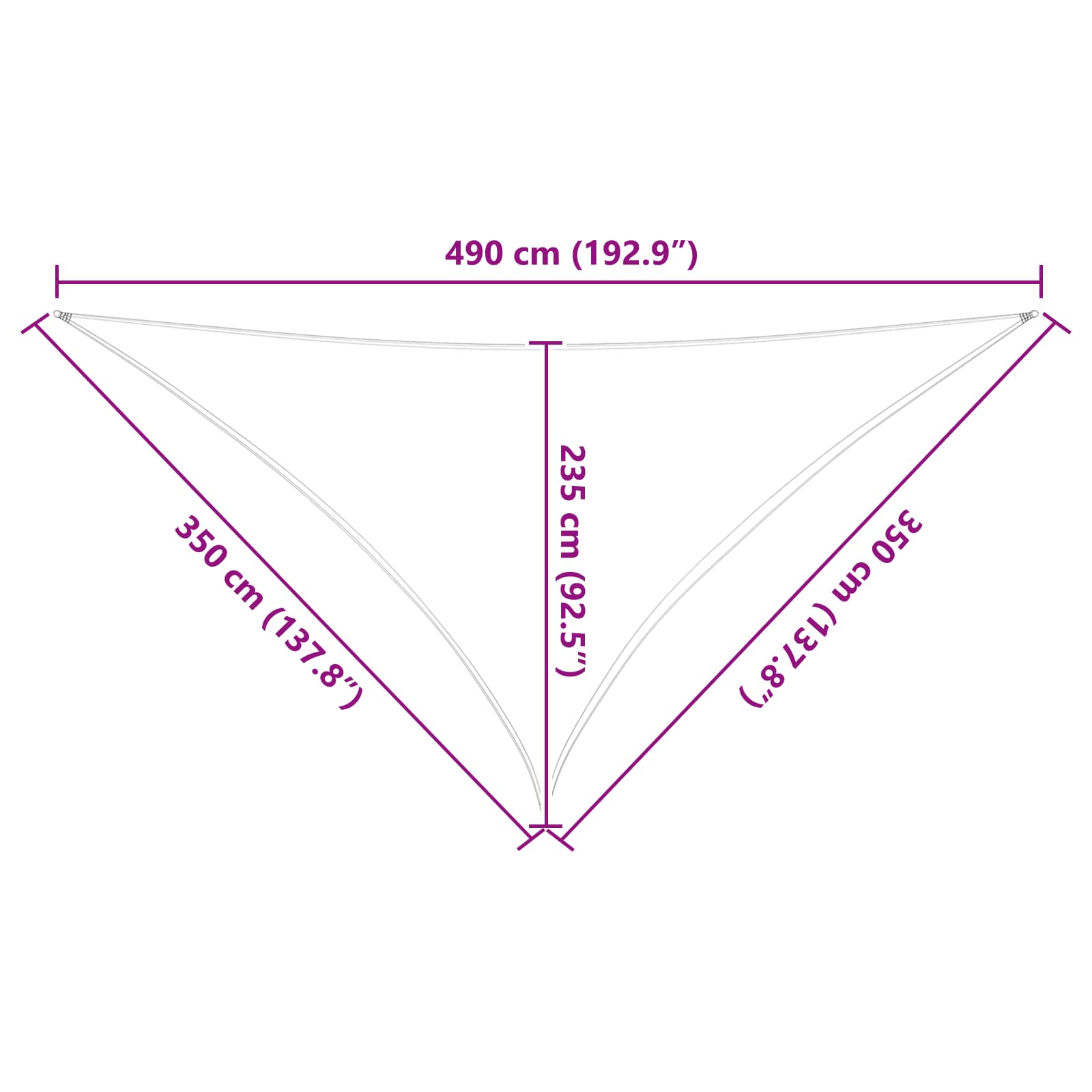 Zonneschaduwzeil Geel en Wit 3,5 x 3,5 x 4,9 m is nu te koop bij PeponiXL, paradijselijk wonen!