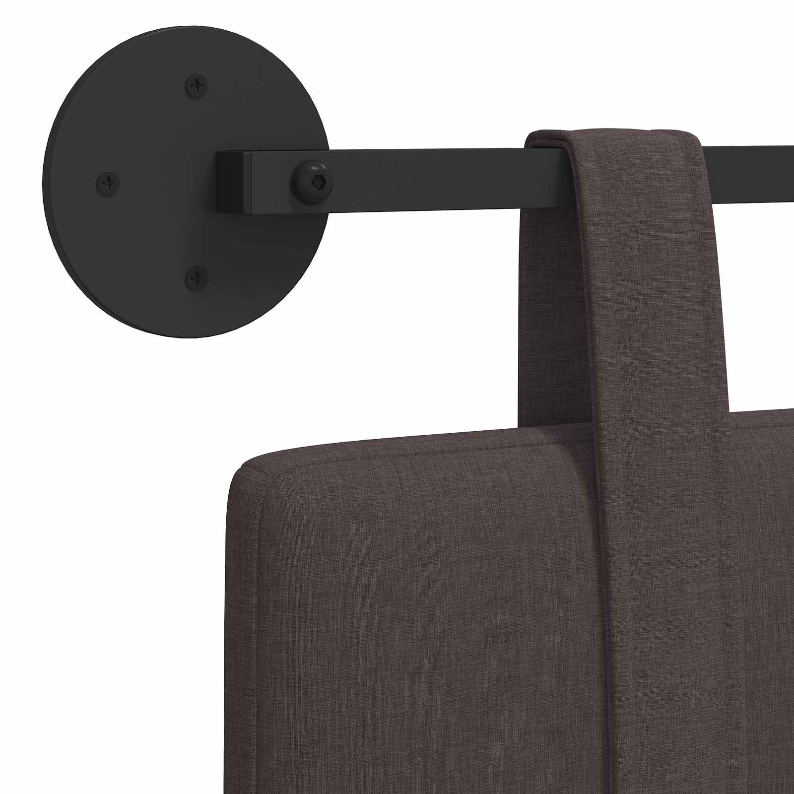 Hangend hoofdbord Donkerbruin Stof is nu te koop bij PeponiXL, paradijselijk wonen!