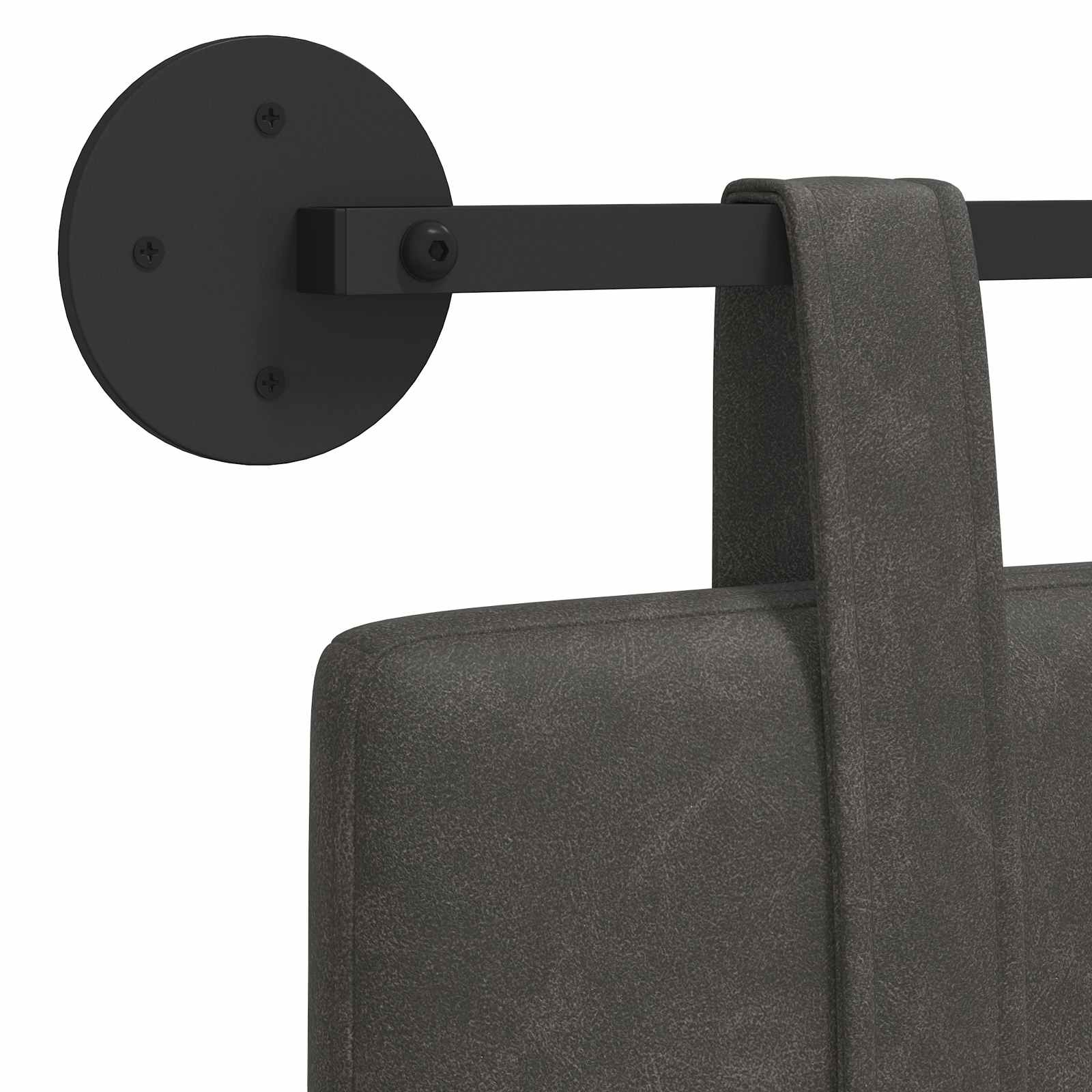 Hangend hoofdbord Zwart Antiek PU is nu te koop bij PeponiXL, paradijselijk wonen!