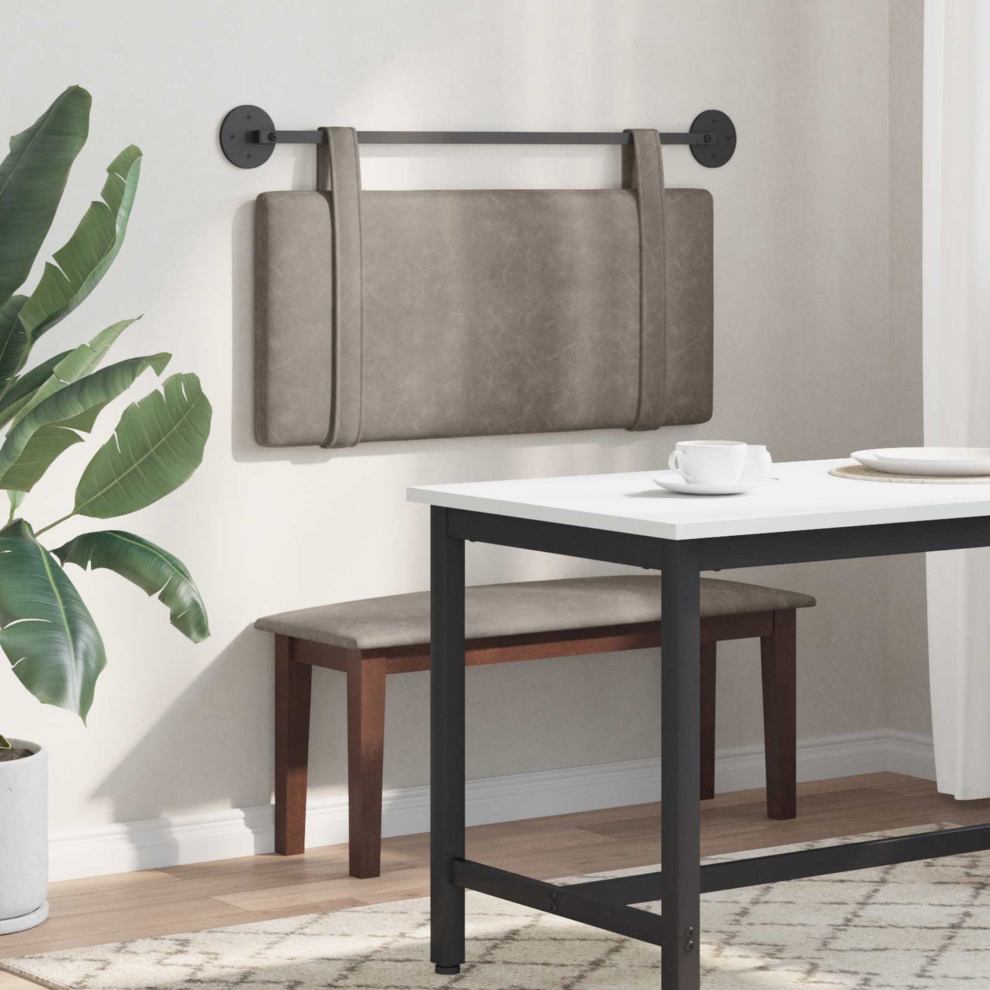 Hangend hoofdbord Grijs Antiek PU is nu te koop bij PeponiXL, paradijselijk wonen!