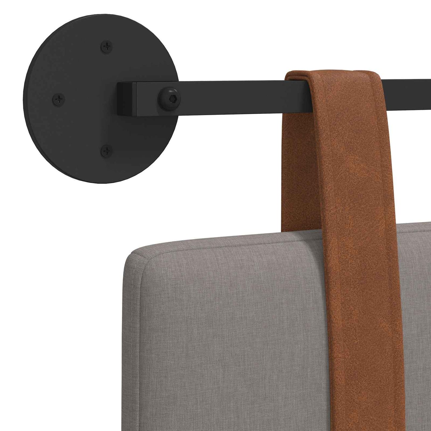Hangend hoofdbord Taupe Antiek PU is nu te koop bij PeponiXL, paradijselijk wonen!