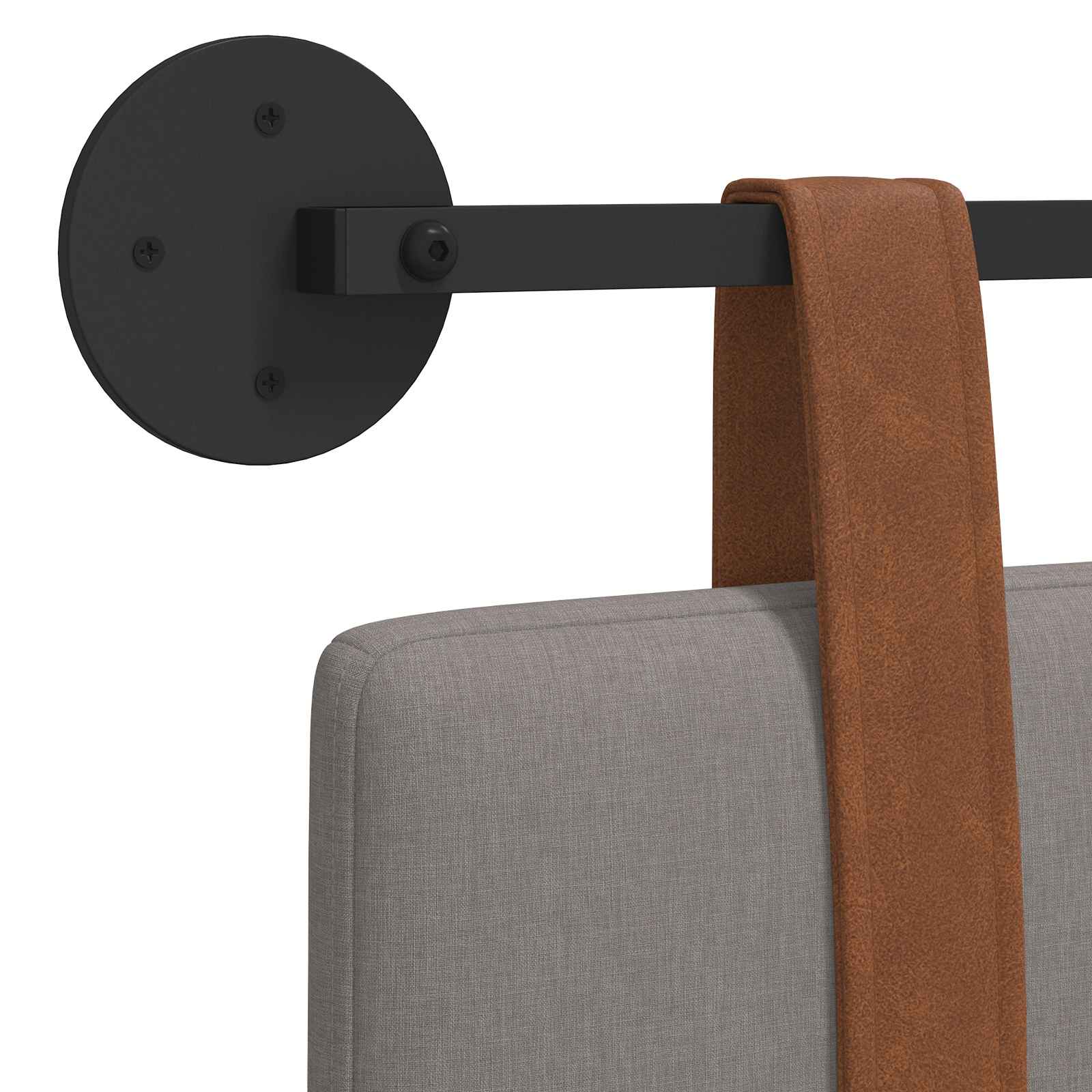 Hangend hoofdbord Taupe Antiek PU is nu te koop bij PeponiXL, paradijselijk wonen!