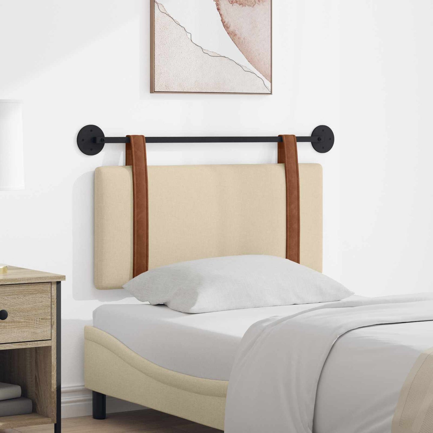 Hangend Hoofdeinde Effen Crème 90 x 55 x 5 cm Antiek PU is nu te koop bij PeponiXL, paradijselijk wonen!