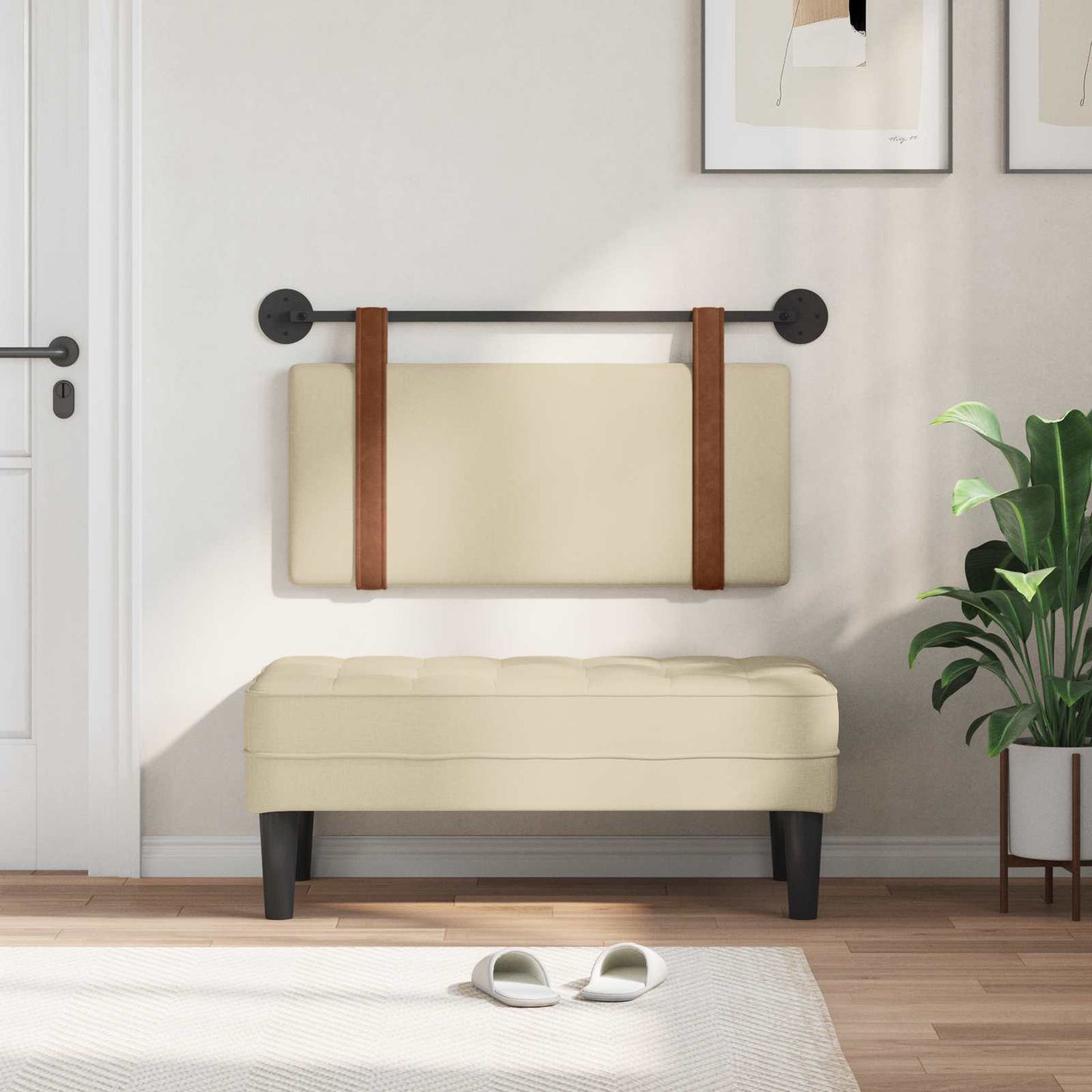 Hangend Hoofdeinde Effen Crème 90 x 55 x 5 cm Antiek PU is nu te koop bij PeponiXL, paradijselijk wonen!