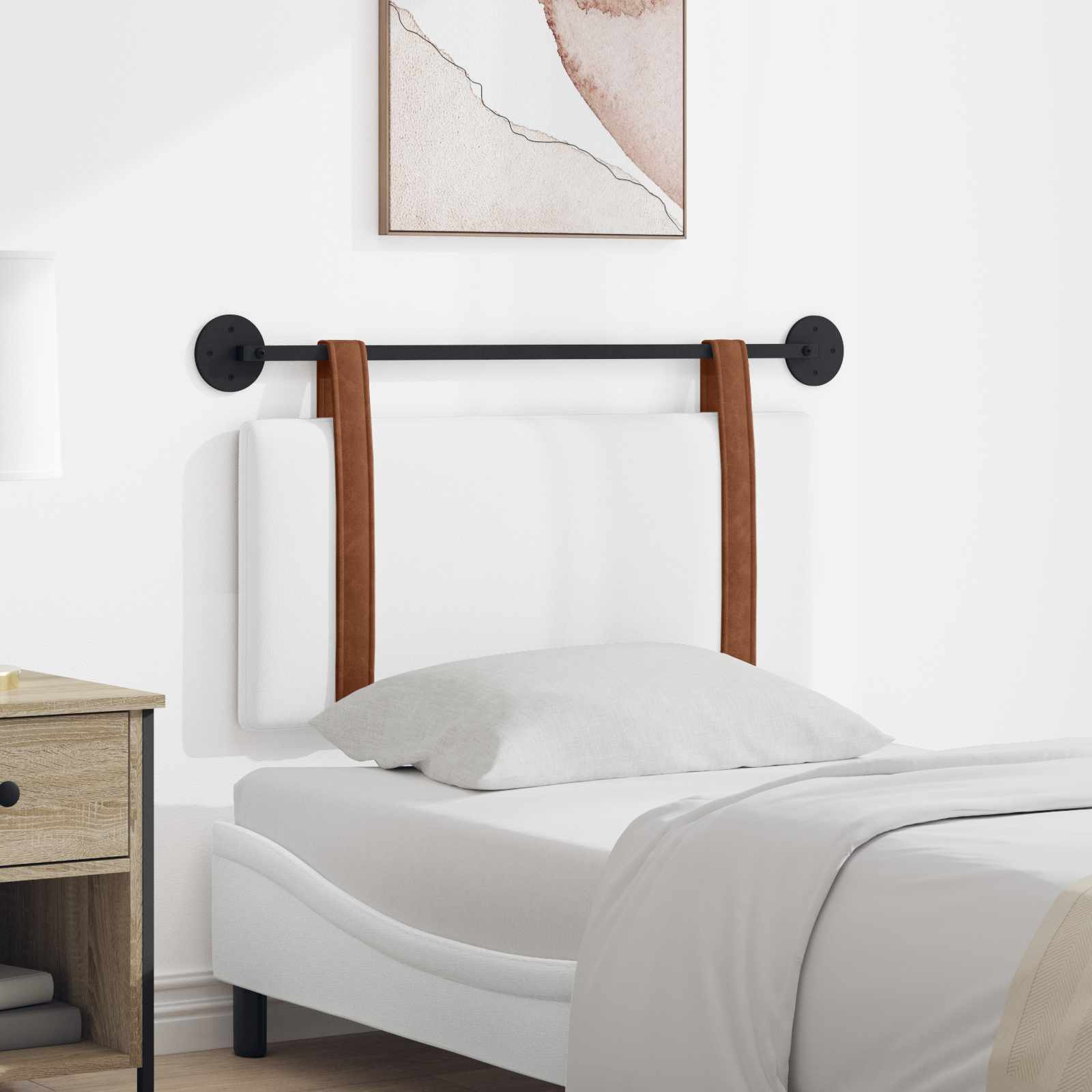 Hangend Hoofdeinde Wandgemonteerd Wit 90 x 55 x 5 cm Antiek PU is nu te koop bij PeponiXL, paradijselijk wonen!