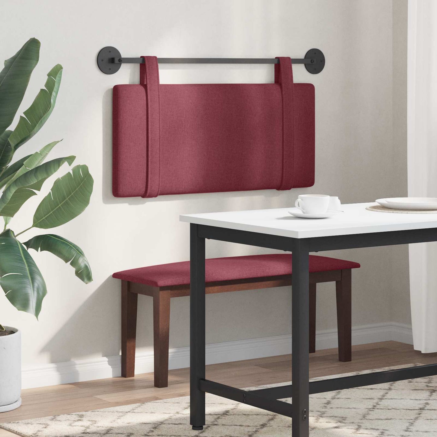 Hangend hoofdbord Wijnrood Stof is nu te koop bij PeponiXL, paradijselijk wonen!