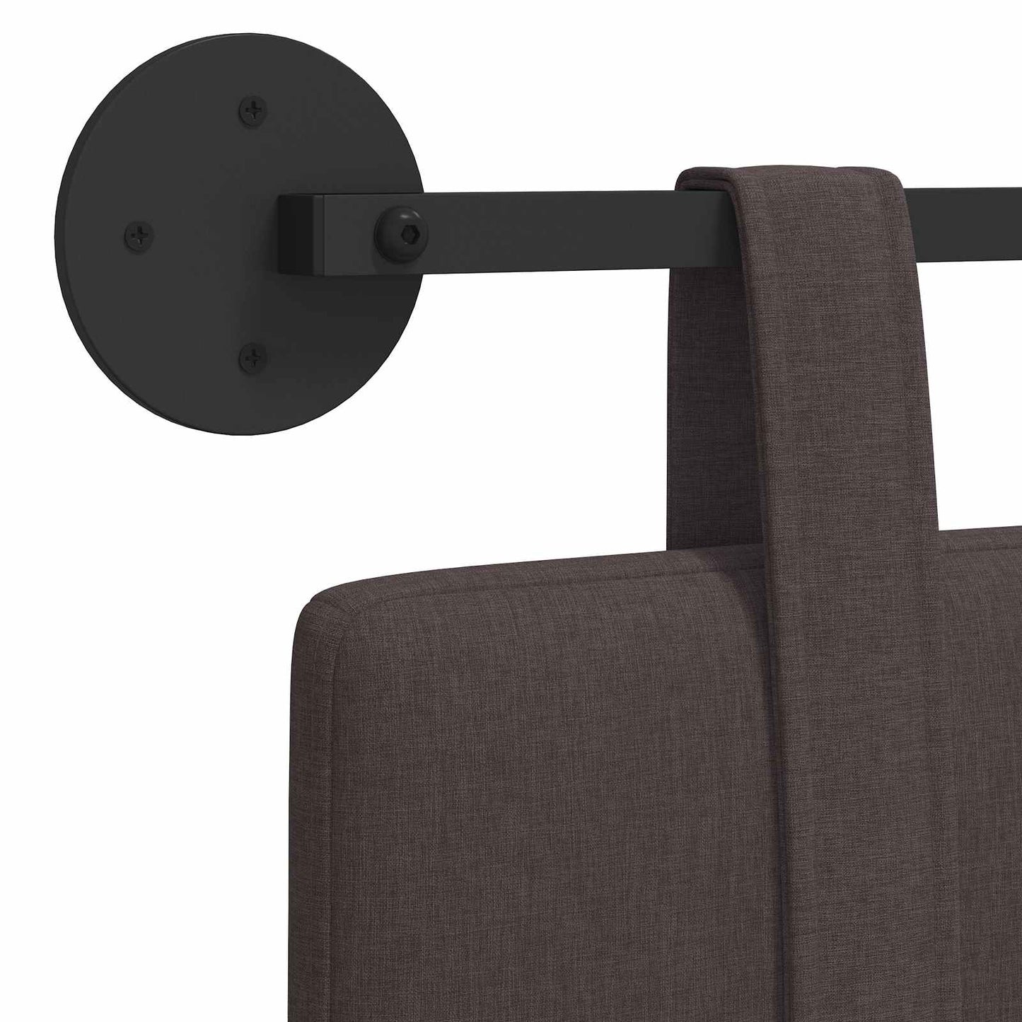 Hangend hoofdbord Donkerbruin Stof is nu te koop bij PeponiXL, paradijselijk wonen!