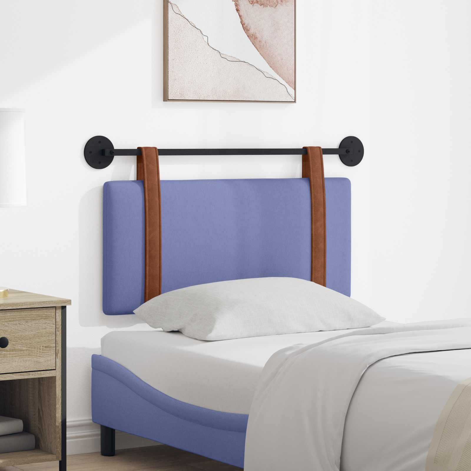 Hangend Hoofdeinde Effen Jeans Blauw 100 x 55 x 5 cm Antiek PU is nu te koop bij PeponiXL, paradijselijk wonen!