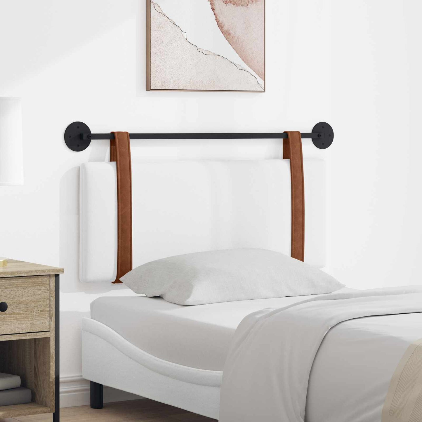 Hangend Hoofdeinde Wandgemonteerd Wit 110 x 55 x 5 cm Antiek PU is nu te koop bij PeponiXL, paradijselijk wonen!