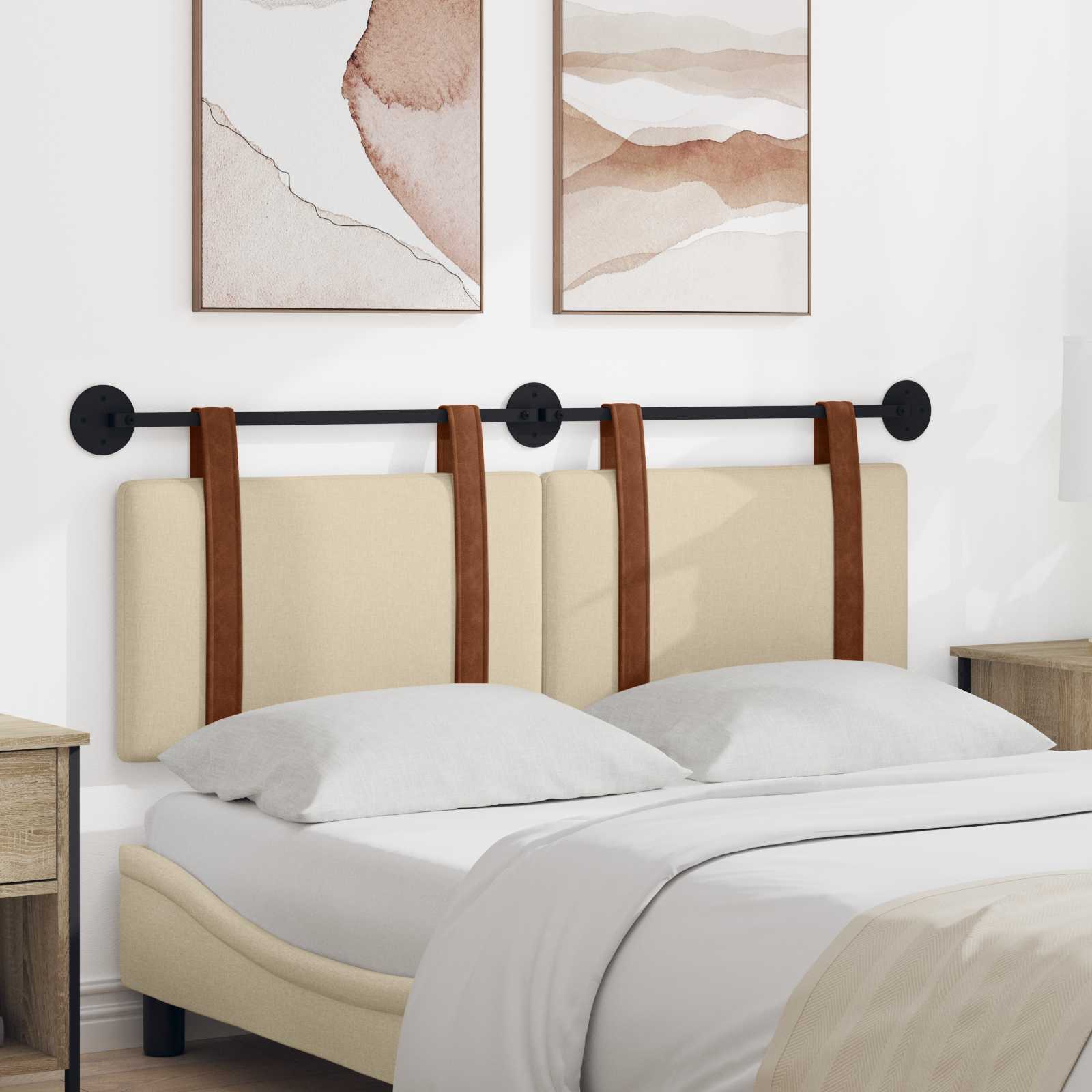 Hangend Hoofdeinde Effen Crème 150 x 55 x 5 cm Antiek PU is nu te koop bij PeponiXL, paradijselijk wonen!