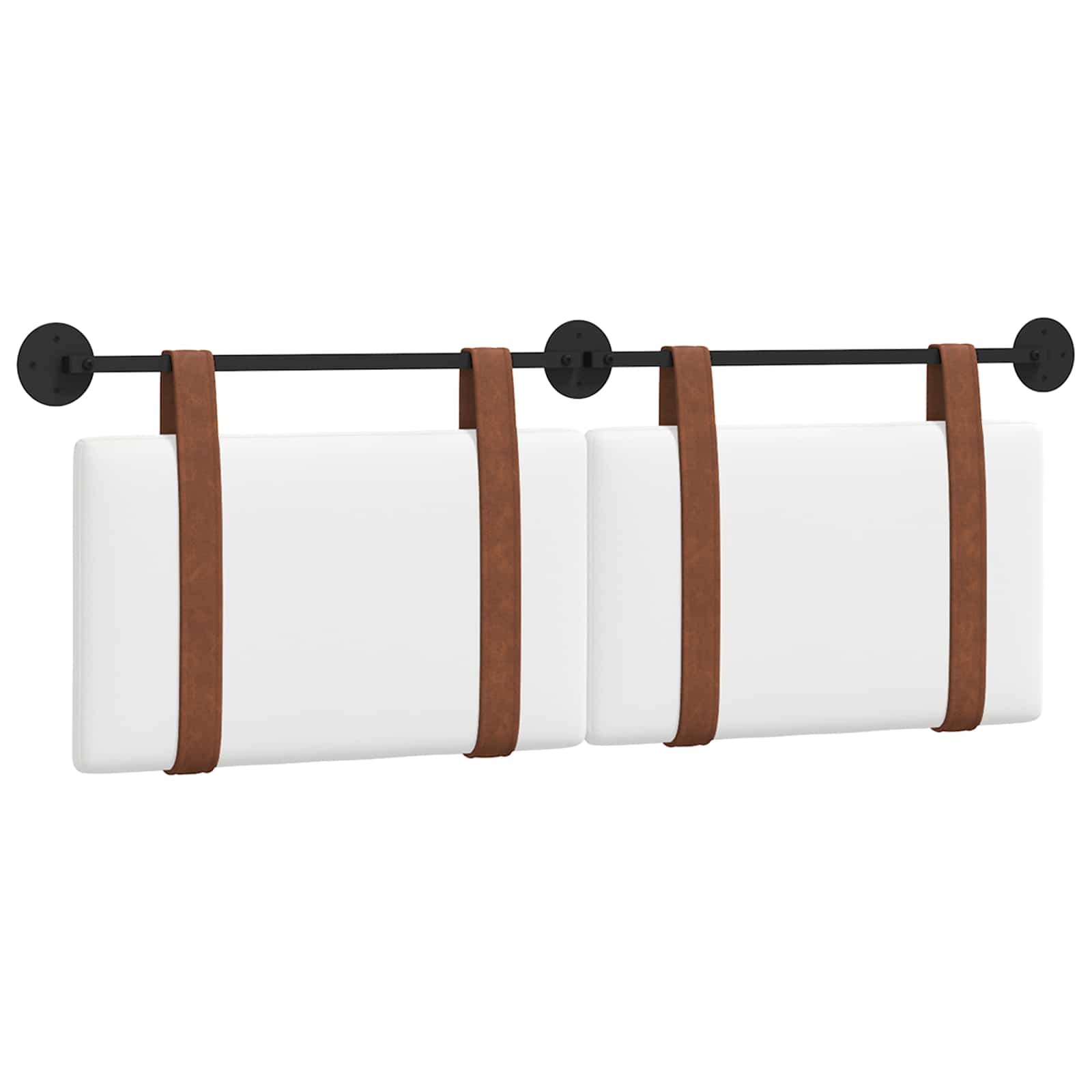 Hangend Hoofdeinde Wandgemonteerd Wit 150 x 55 x 5 cm Antiek PU is nu te koop bij PeponiXL, paradijselijk wonen!