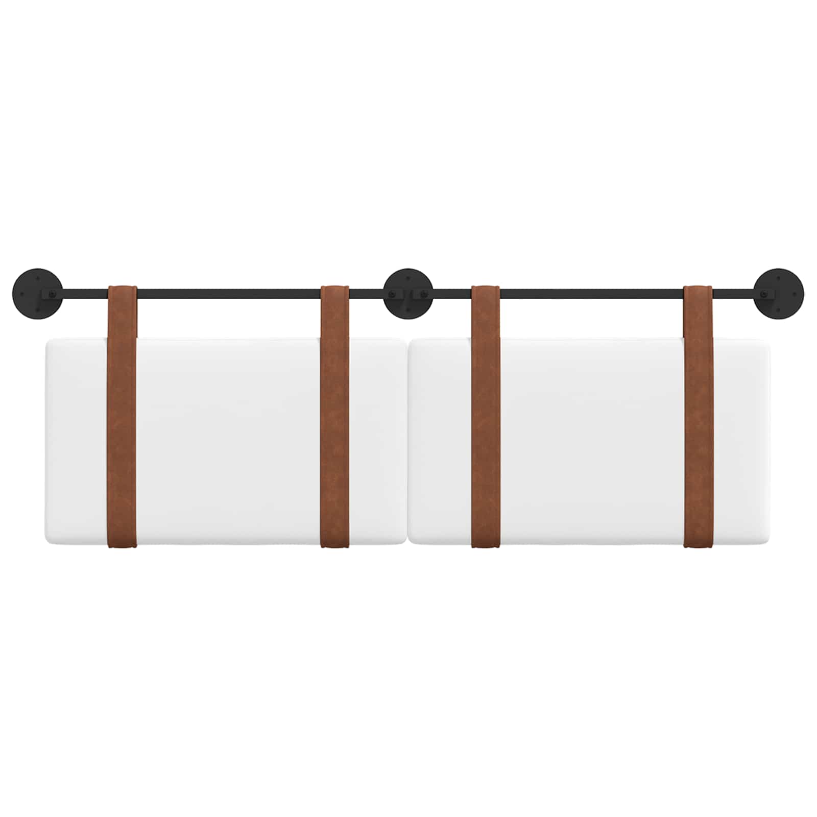 Hangend Hoofdeinde Wandgemonteerd Wit 150 x 55 x 5 cm Antiek PU is nu te koop bij PeponiXL, paradijselijk wonen!