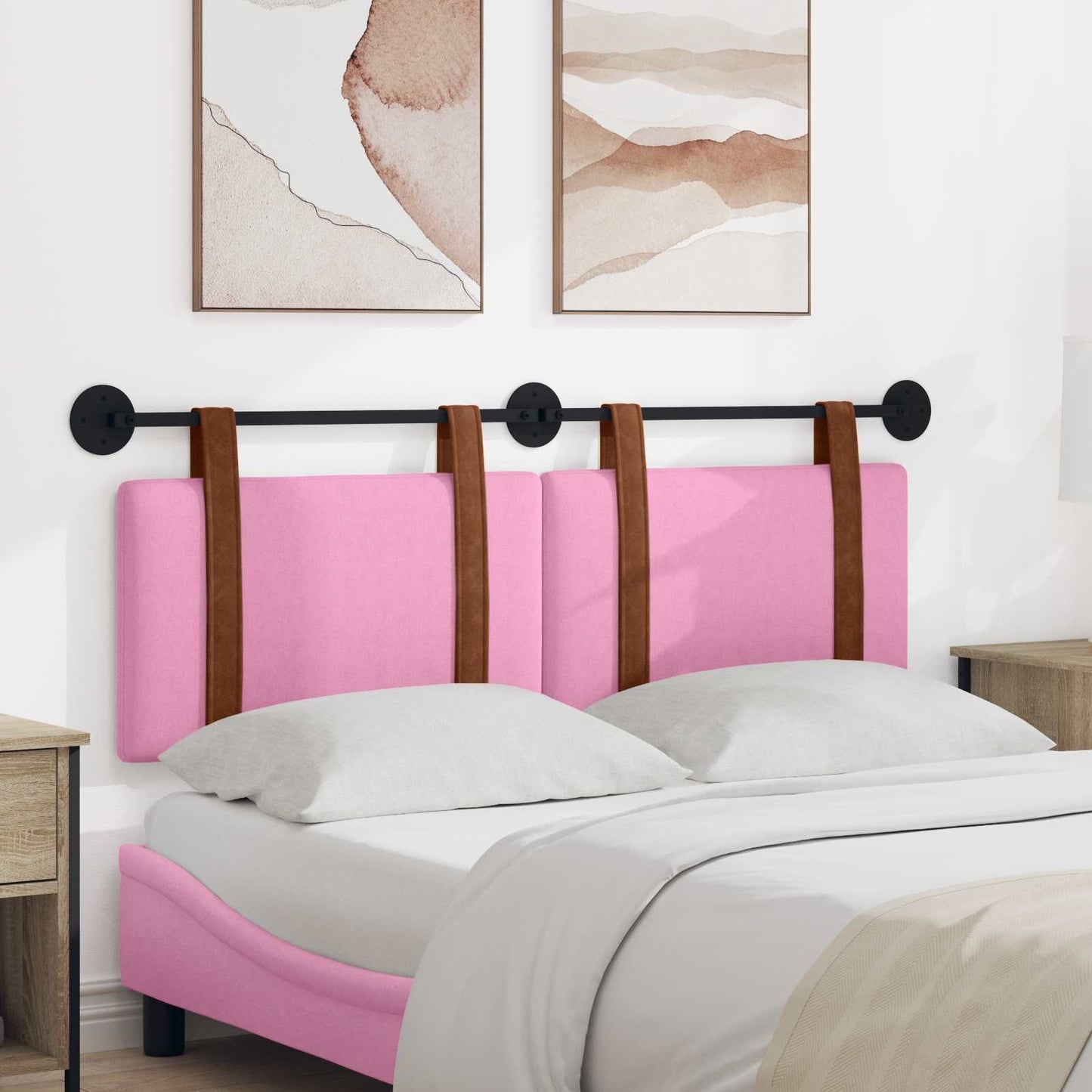 Hangend Hoofdeinde Effen Roze 150 x 55 x 5 cm Antiek PU is nu te koop bij PeponiXL, paradijselijk wonen!