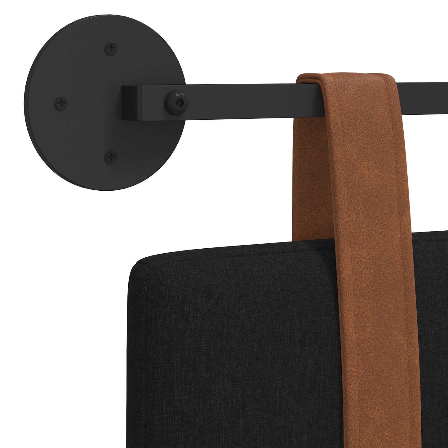 Hangend Hoofdeinde Effen Zwart 190 x 55 x 5 cm Antiek PU is nu te koop bij PeponiXL, paradijselijk wonen!