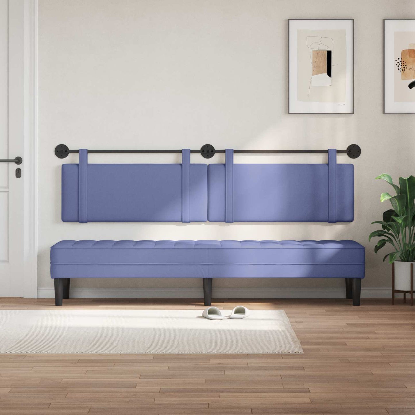 Hangend hoofdbord Jeans Blauw Stof is nu te koop bij PeponiXL, paradijselijk wonen!