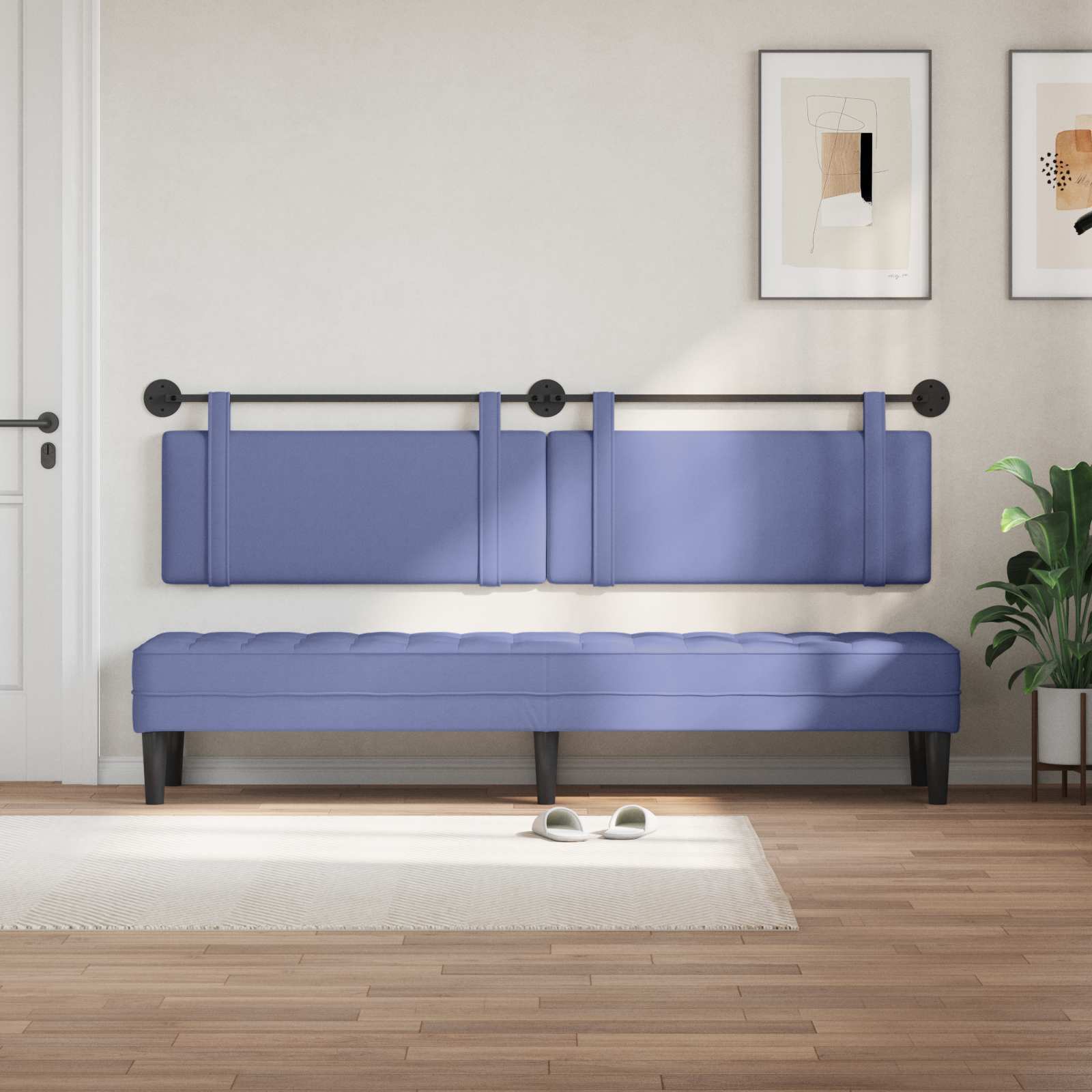 Hangend hoofdbord Jeans Blauw Stof is nu te koop bij PeponiXL, paradijselijk wonen!