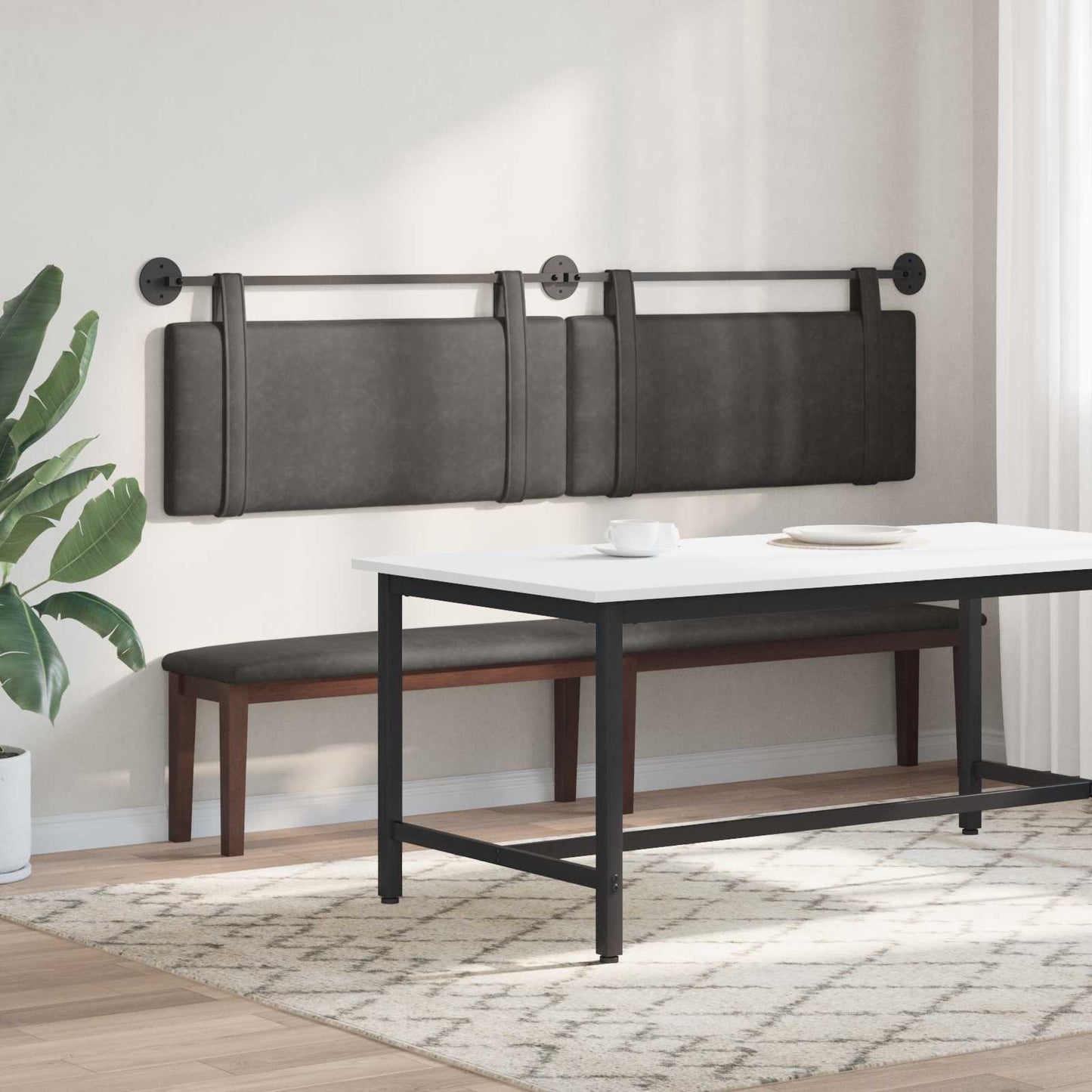 Hangend hoofdbord Zwart Antiek PU is nu te koop bij PeponiXL, paradijselijk wonen!