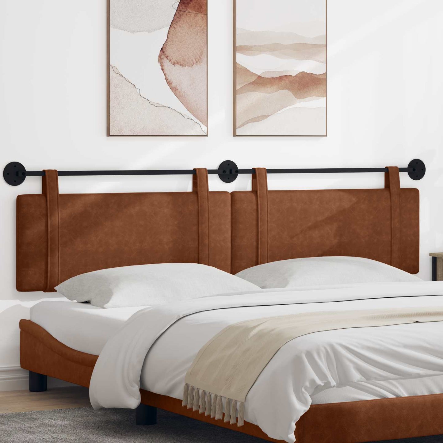 Hangend hoofdbord Bruin Antiek PU is nu te koop bij PeponiXL, paradijselijk wonen!