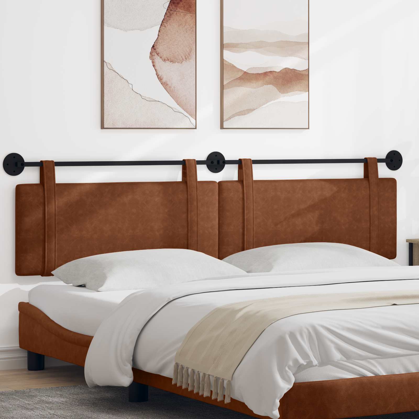 Hangend hoofdbord Bruin Antiek PU is nu te koop bij PeponiXL, paradijselijk wonen!
