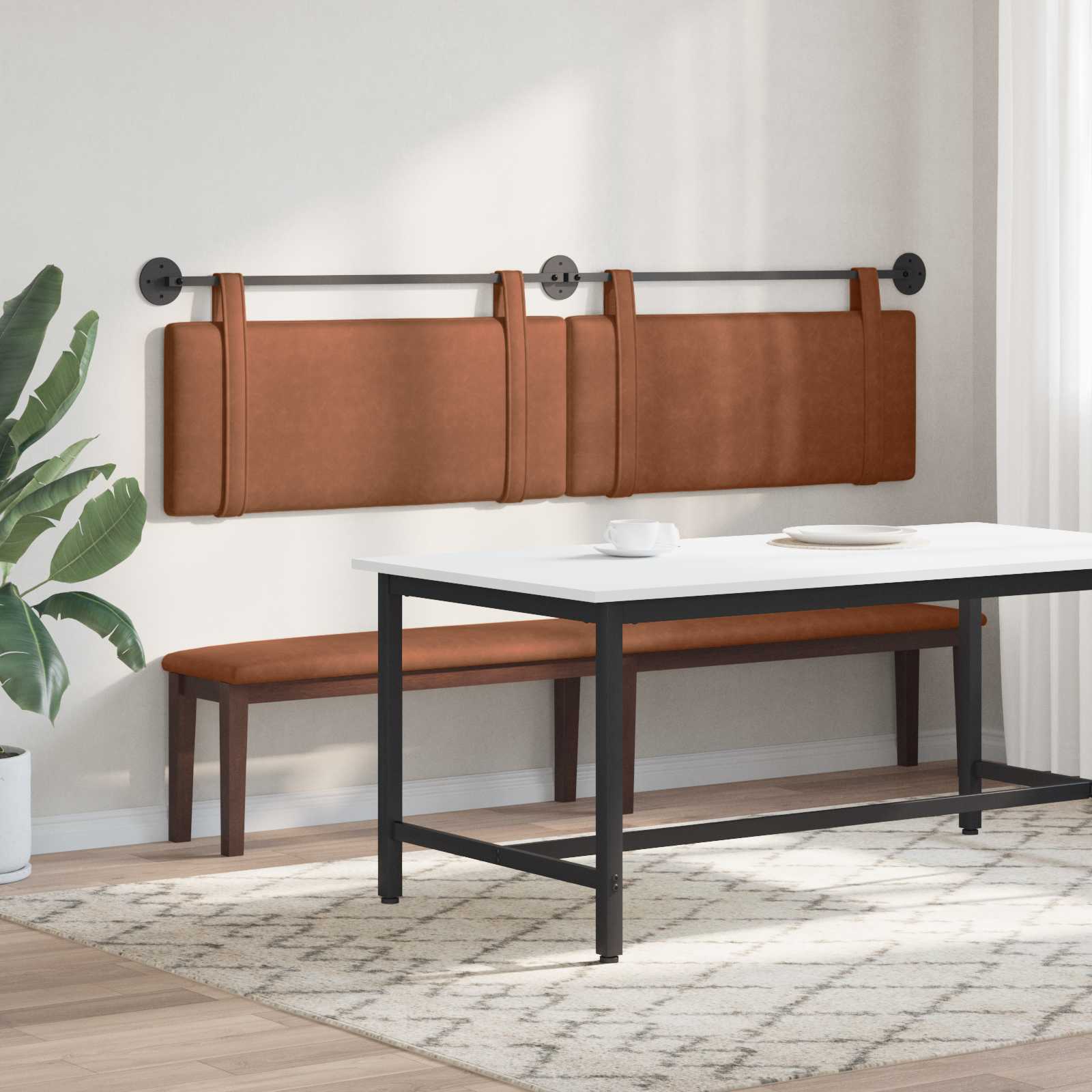 Hangend hoofdbord Bruin Antiek PU is nu te koop bij PeponiXL, paradijselijk wonen!