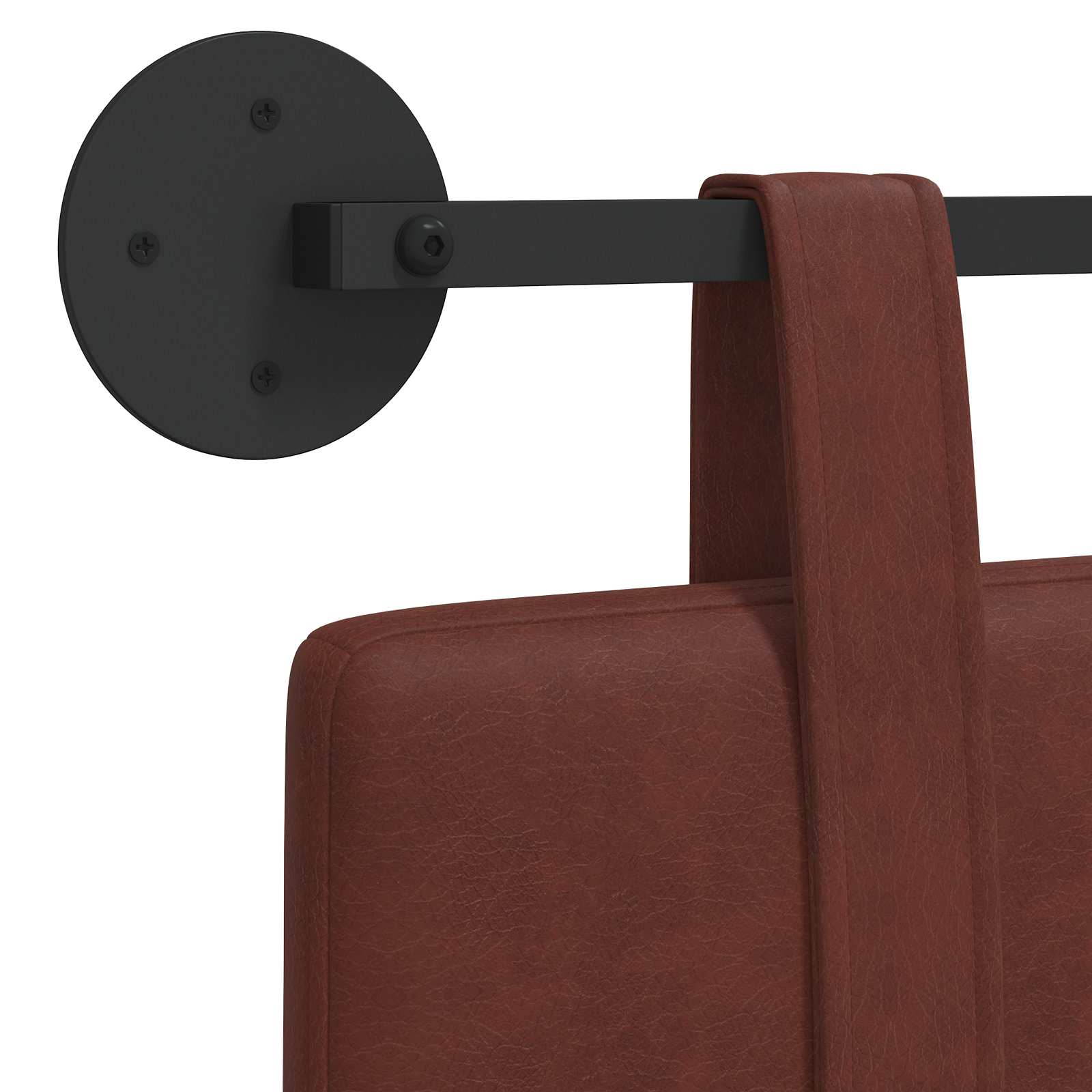 Hangend hoofdbord Glanzend Bruin Antiek PU is nu te koop bij PeponiXL, paradijselijk wonen!