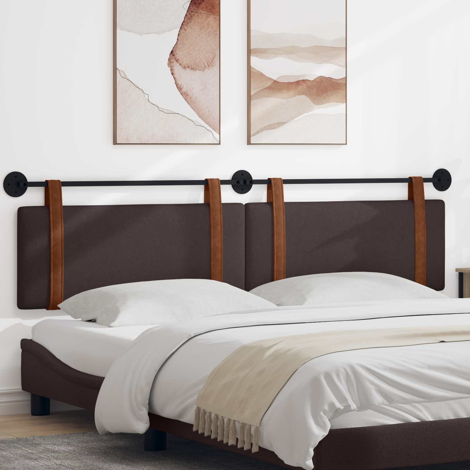 Hangend hoofdbord Donkerbruin Antiek PU is nu te koop bij PeponiXL, paradijselijk wonen!