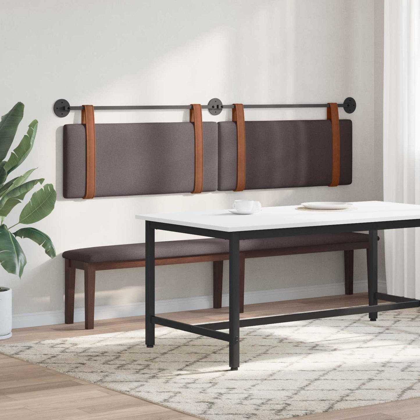 Hangend hoofdbord Donkerbruin Antiek PU is nu te koop bij PeponiXL, paradijselijk wonen!