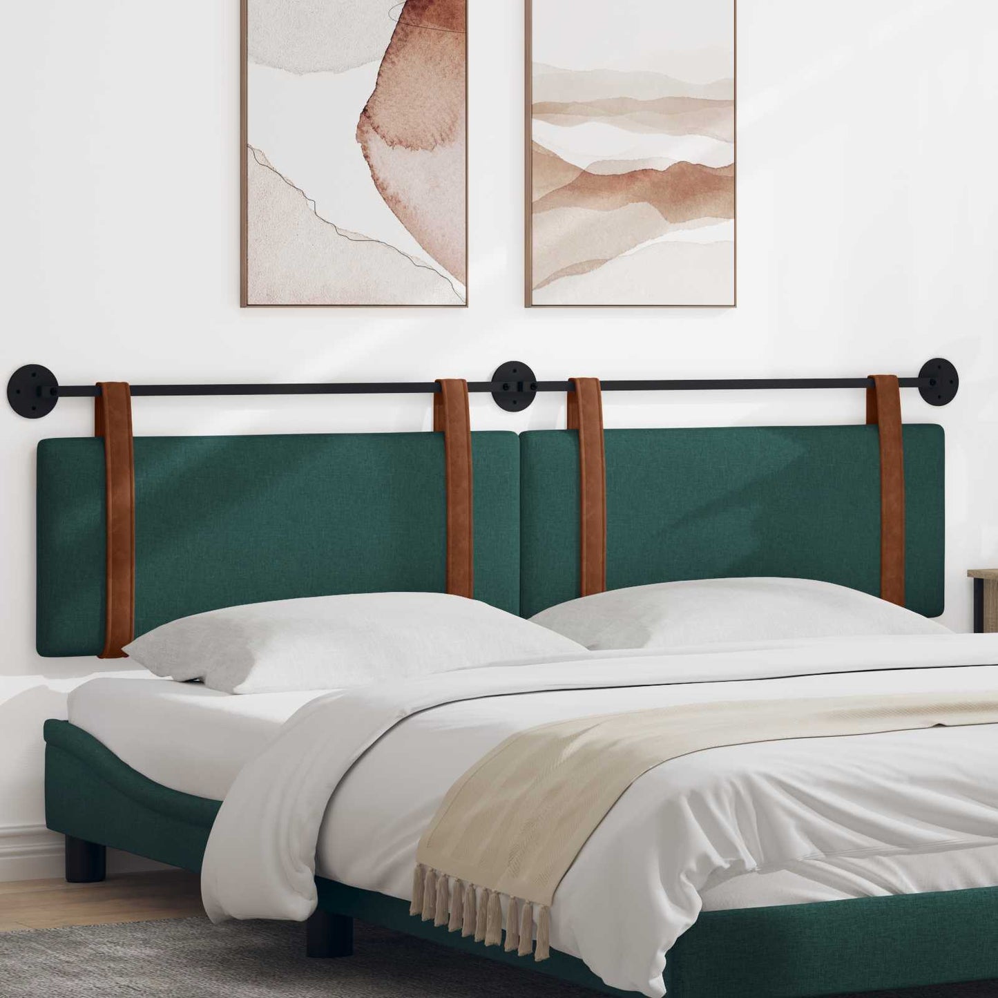 Hangend hoofdbord Donkergroen Antiek PU is nu te koop bij PeponiXL, paradijselijk wonen!