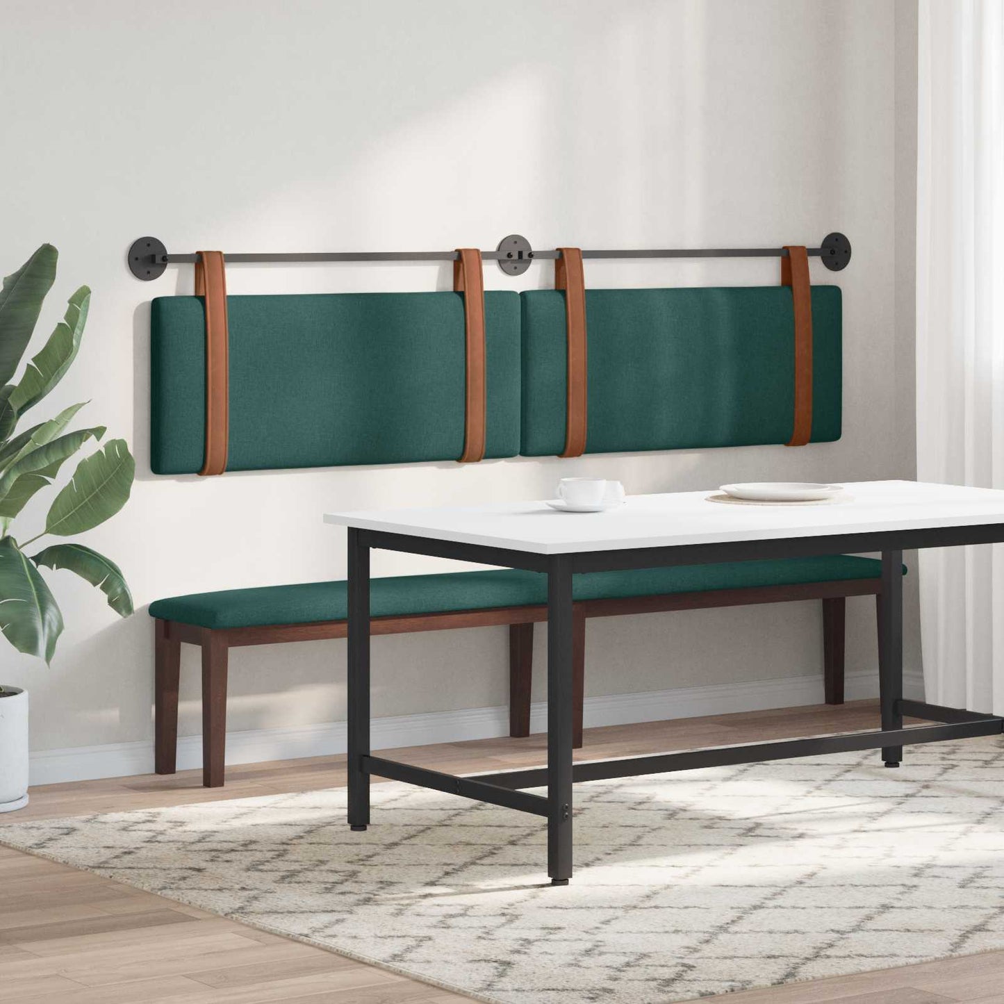 Hangend hoofdbord Donkergroen Antiek PU is nu te koop bij PeponiXL, paradijselijk wonen!
