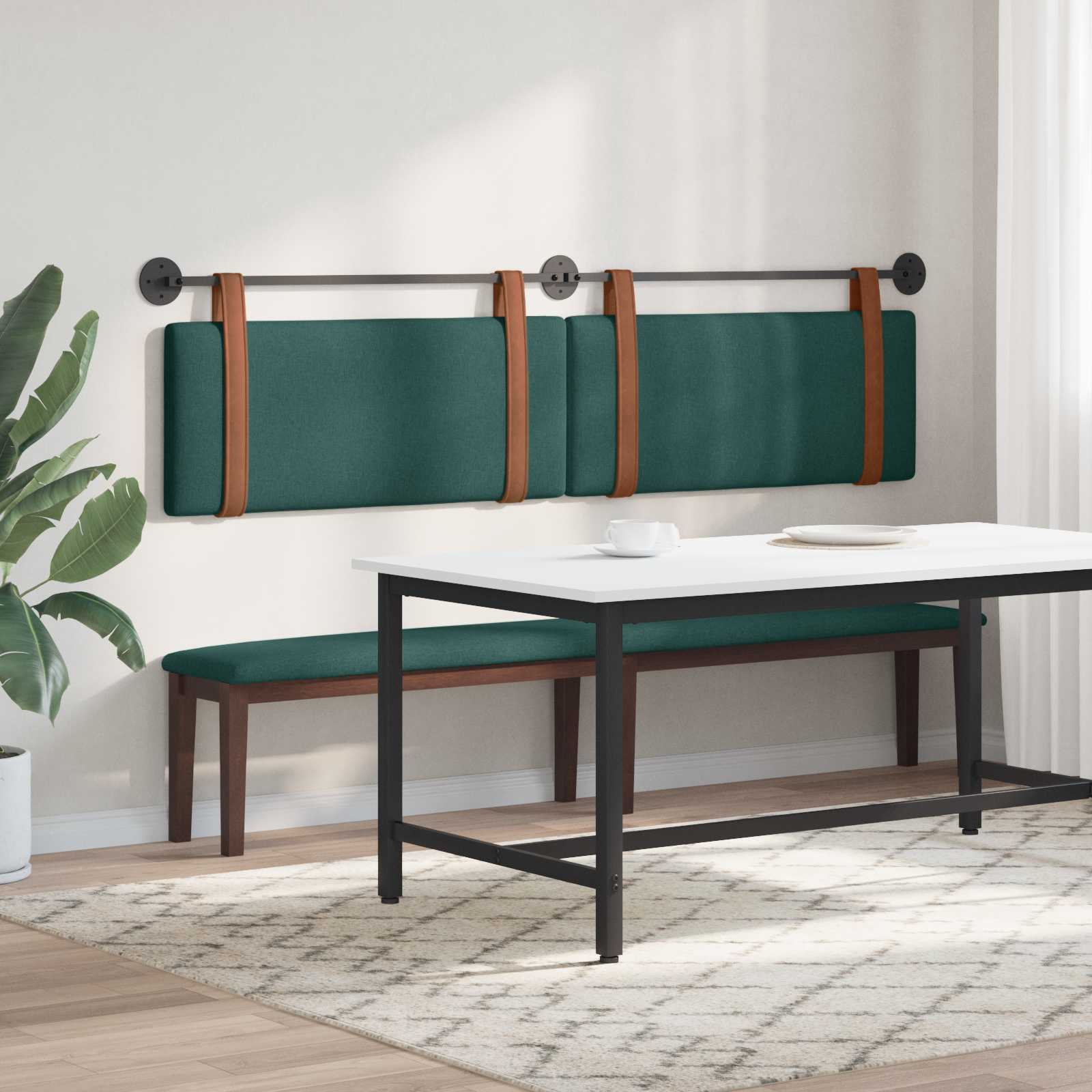 Hangend hoofdbord Donkergroen Antiek PU is nu te koop bij PeponiXL, paradijselijk wonen!