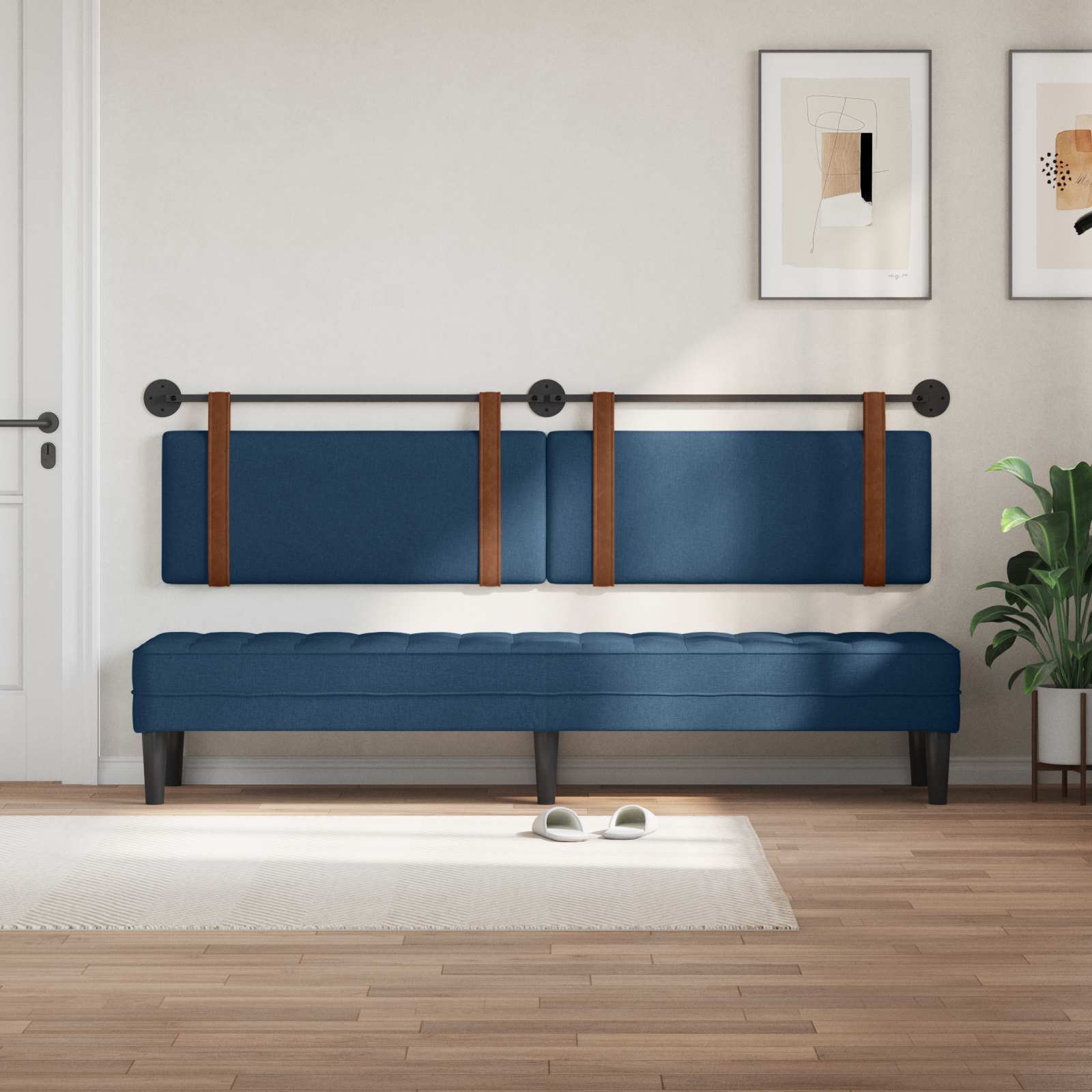 Hangend hoofdbord Blauw Antiek PU is nu te koop bij PeponiXL, paradijselijk wonen!