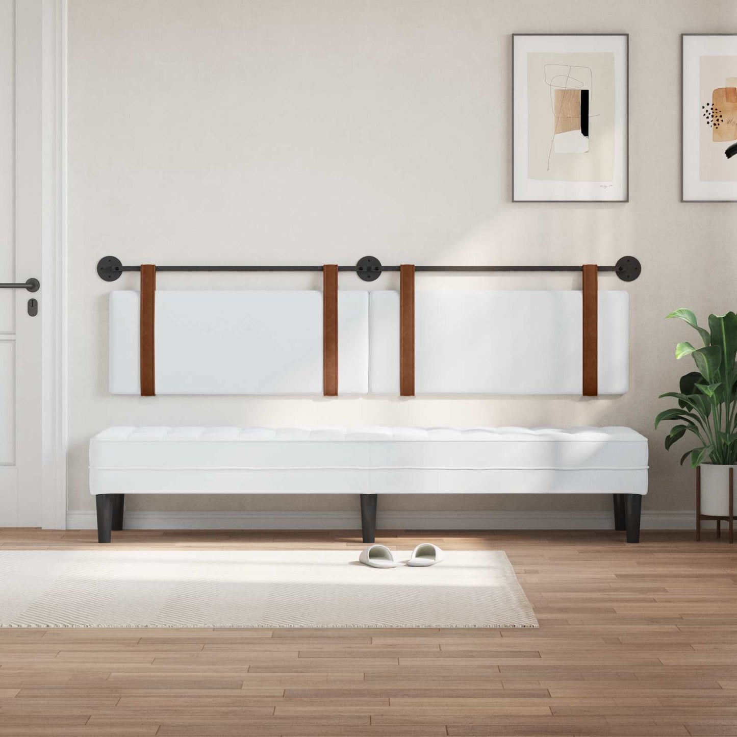 Hangend hoofdbord Wit Antiek PU is nu te koop bij PeponiXL, paradijselijk wonen!