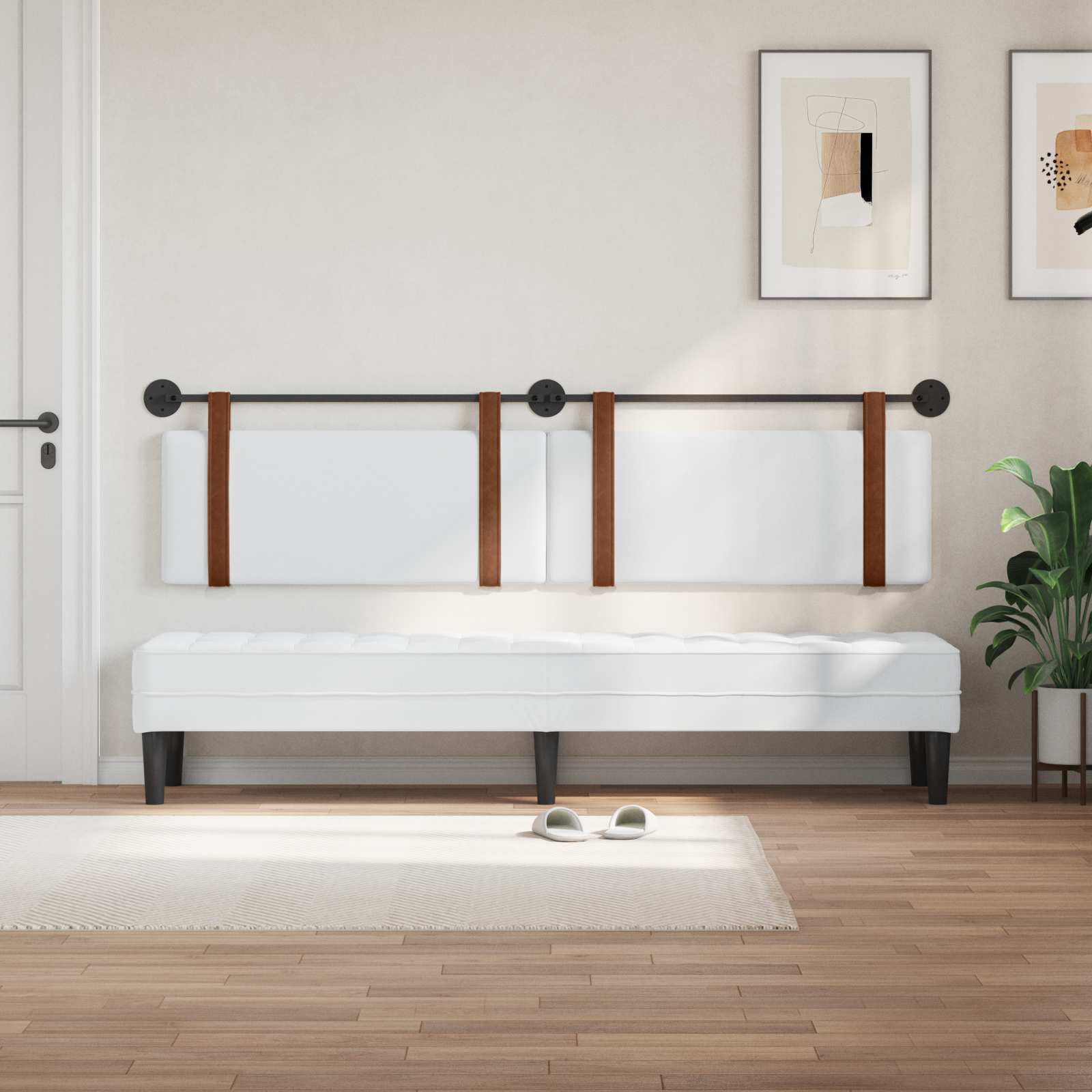 Hangend hoofdbord Wit Antiek PU is nu te koop bij PeponiXL, paradijselijk wonen!