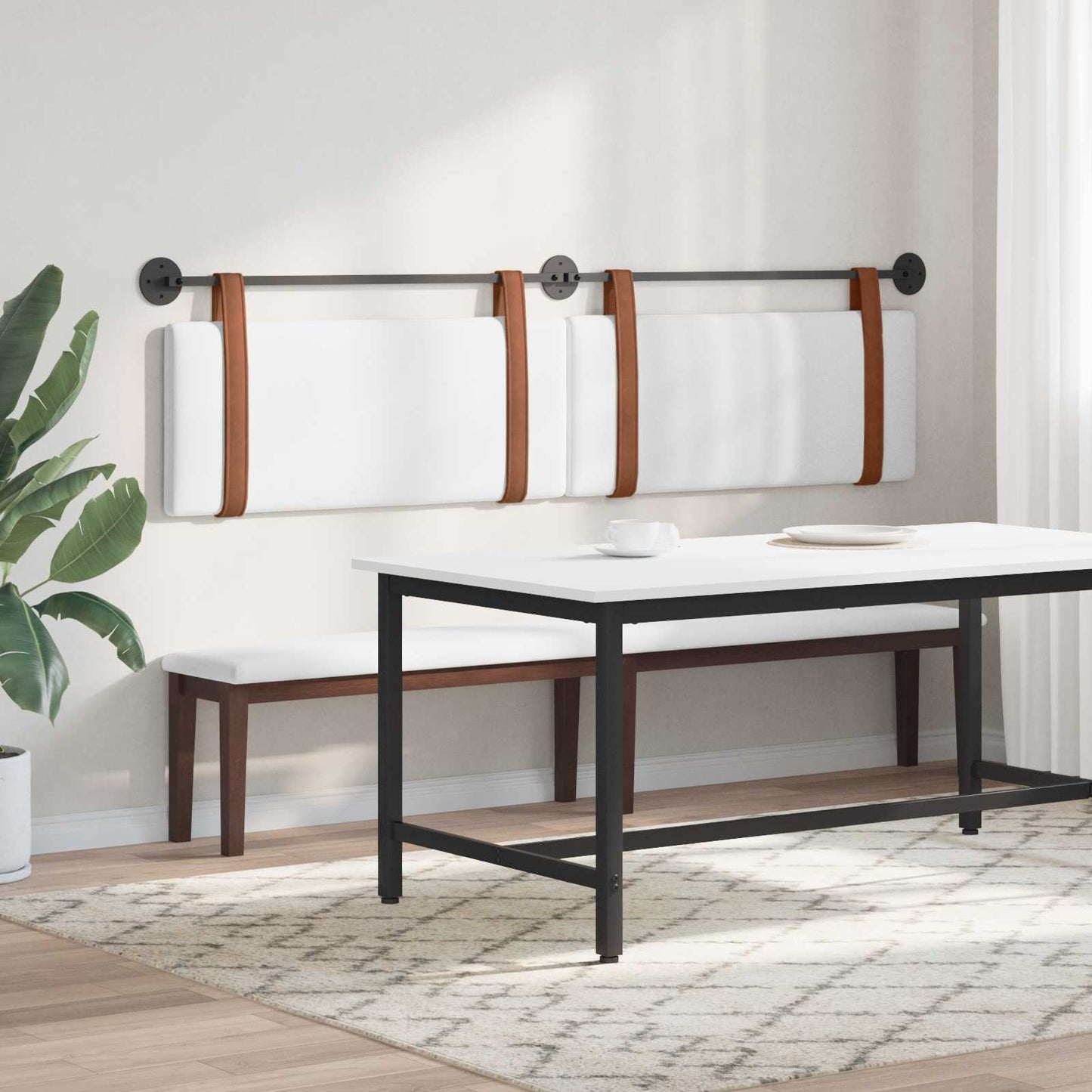 Hangend hoofdbord Wit Antiek PU is nu te koop bij PeponiXL, paradijselijk wonen!
