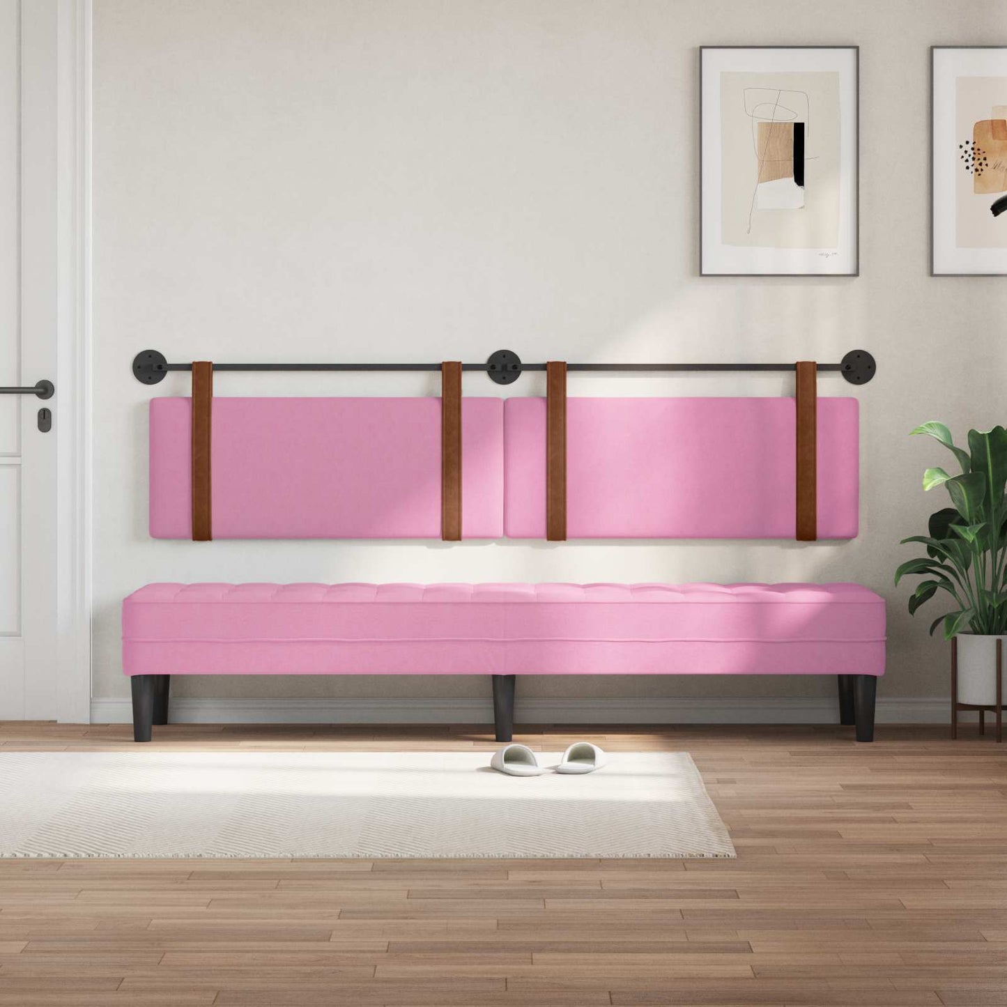 Hangend hoofdbord Roze Antiek PU is nu te koop bij PeponiXL, paradijselijk wonen!