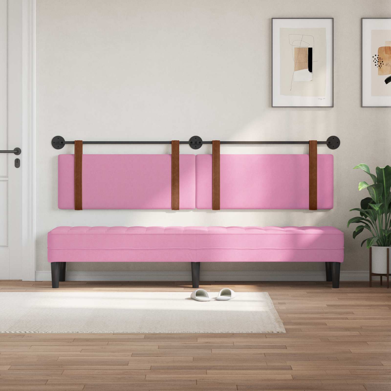 Hangend hoofdbord Roze Antiek PU is nu te koop bij PeponiXL, paradijselijk wonen!