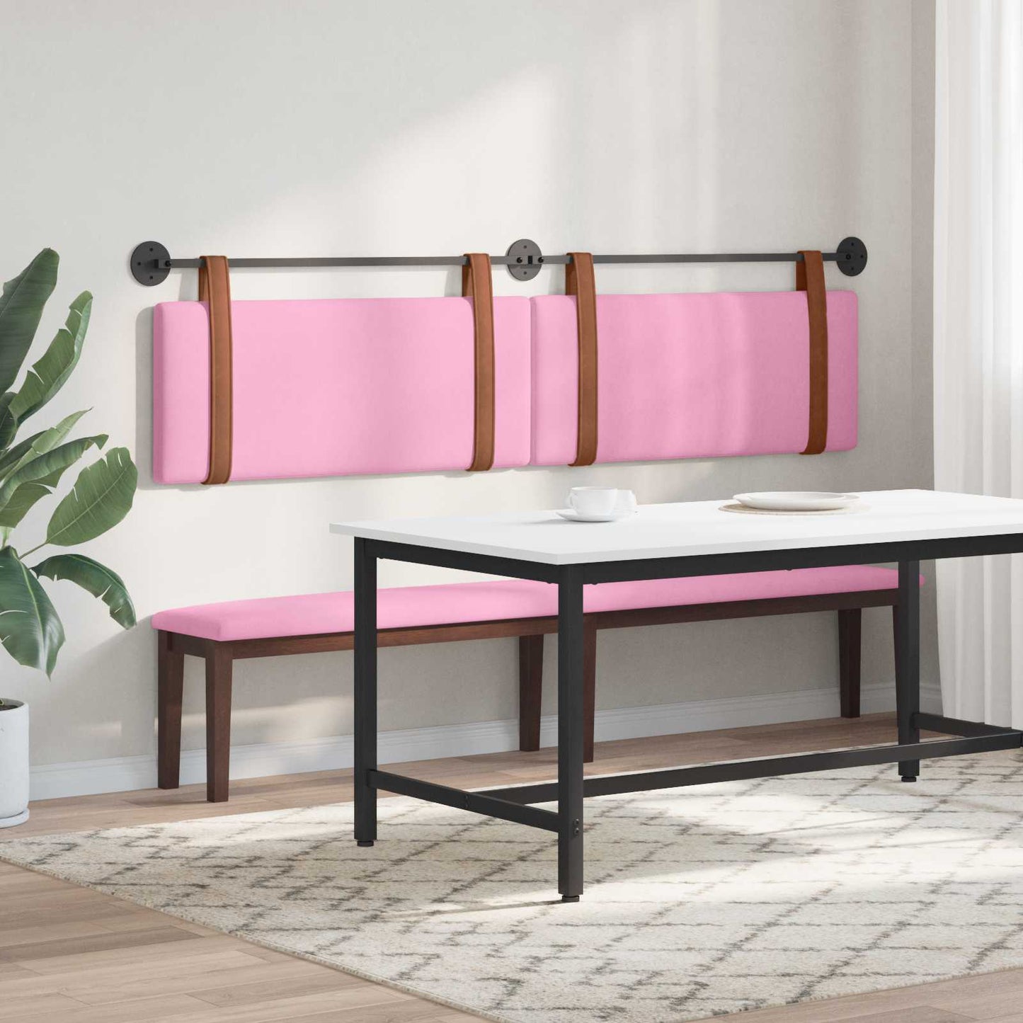Hangend hoofdbord Roze Antiek PU is nu te koop bij PeponiXL, paradijselijk wonen!