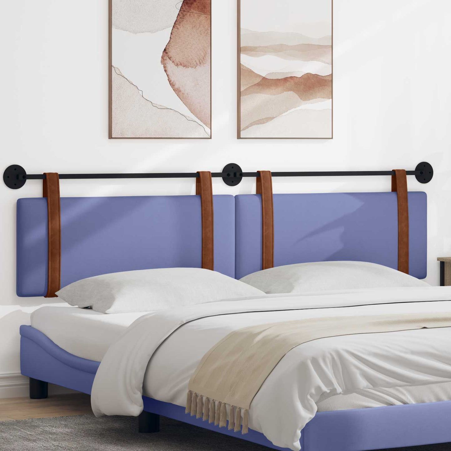 Hangend hoofdbord Jeans Blauw Antiek PU is nu te koop bij PeponiXL, paradijselijk wonen!