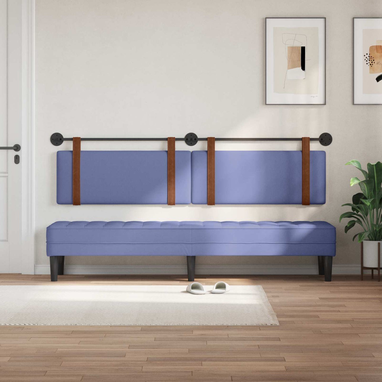 Hangend hoofdbord Jeans Blauw Antiek PU is nu te koop bij PeponiXL, paradijselijk wonen!