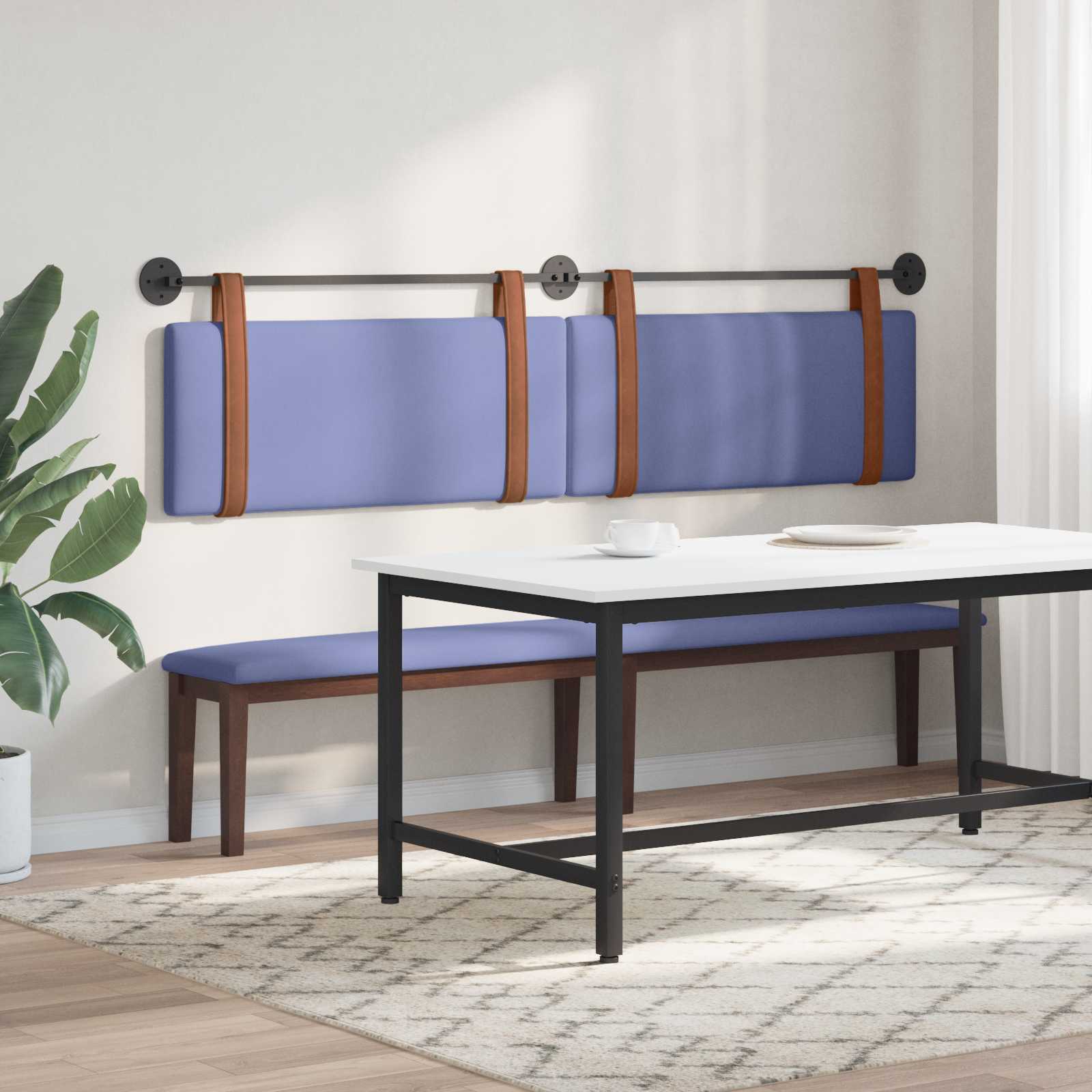 Hangend hoofdbord Jeans Blauw Antiek PU is nu te koop bij PeponiXL, paradijselijk wonen!
